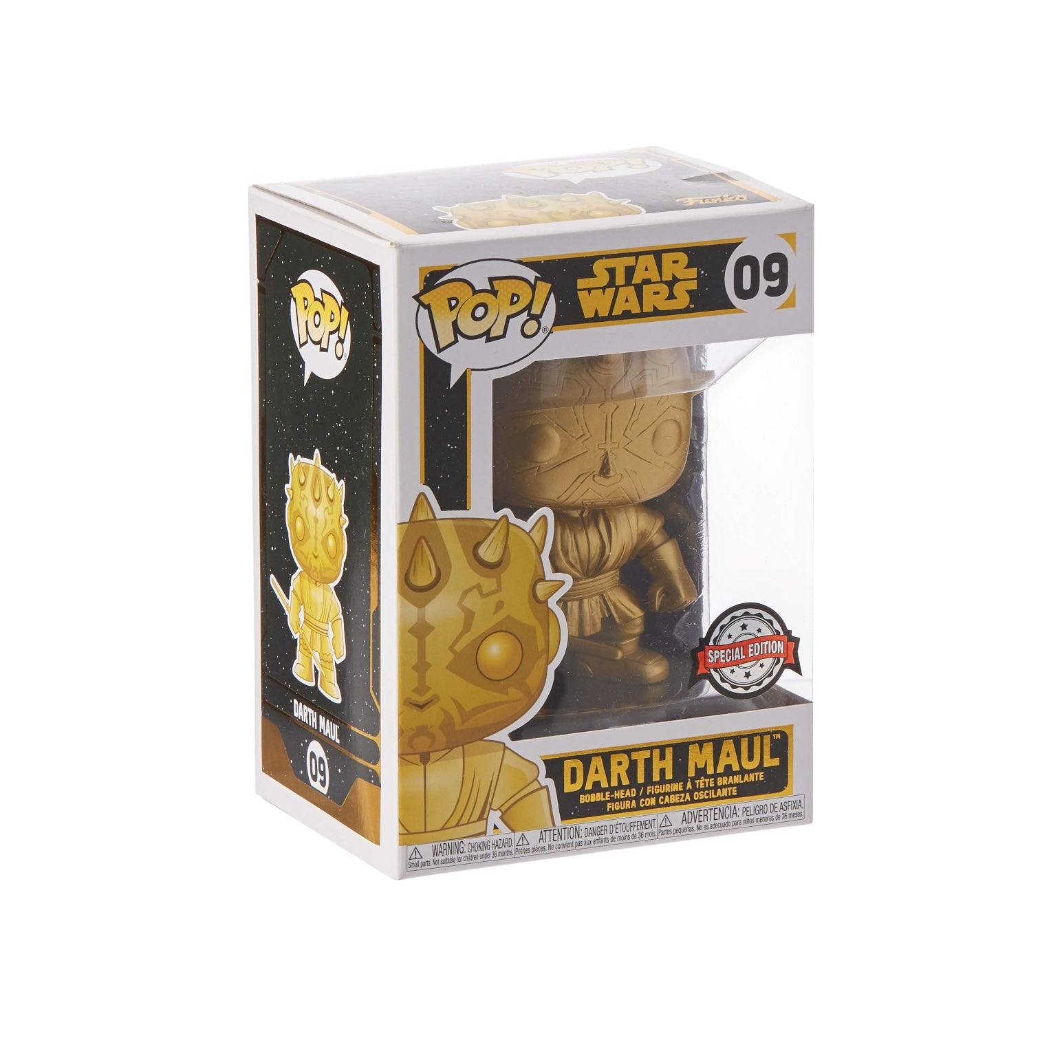 Darth Maul | Star Wars| Gold Chrome| Funko Pop