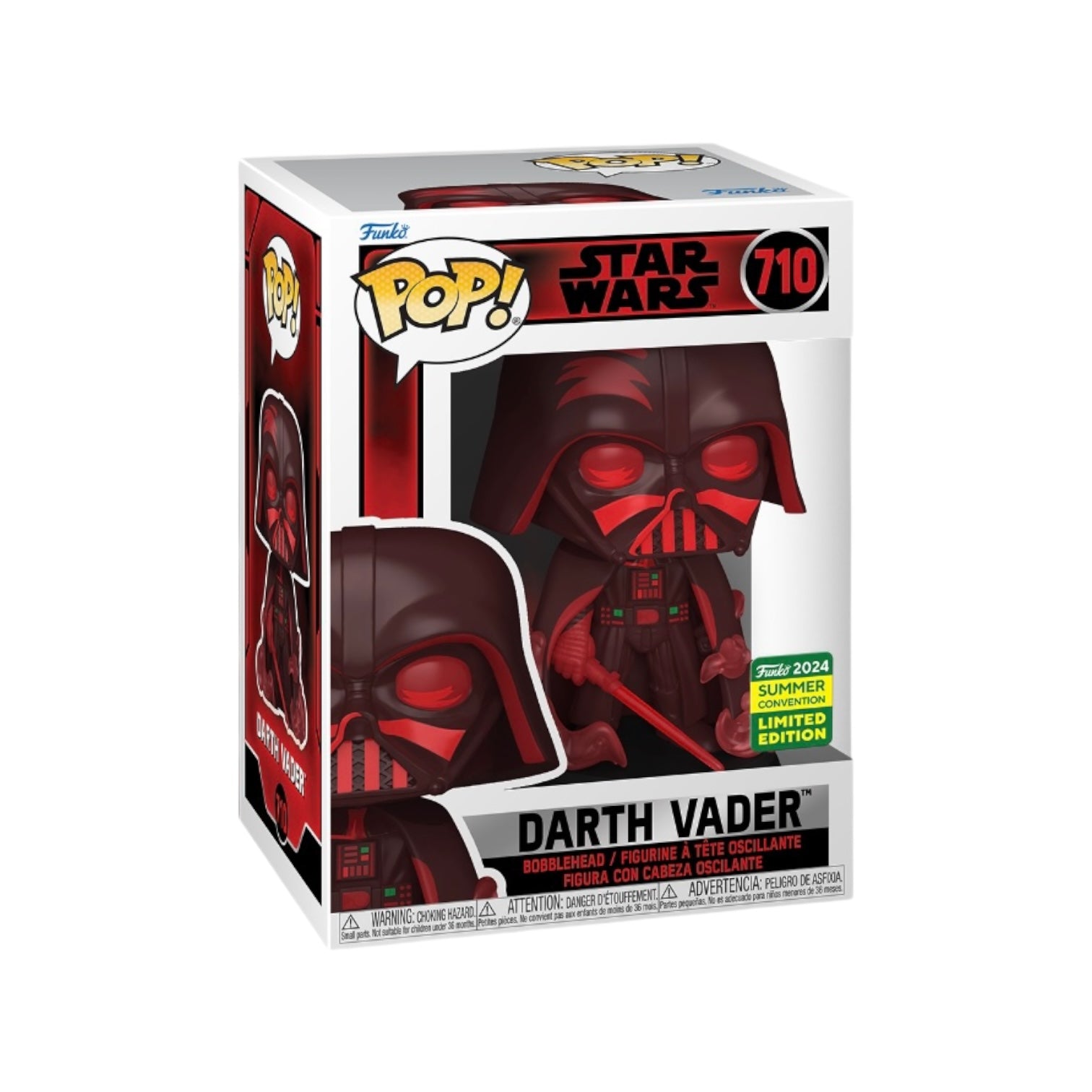 Funko Pop! Darth Vader #710 from Rogue One, a 2024 SDCC Shared Exclusive, featuring the legendary Star Wars villain.