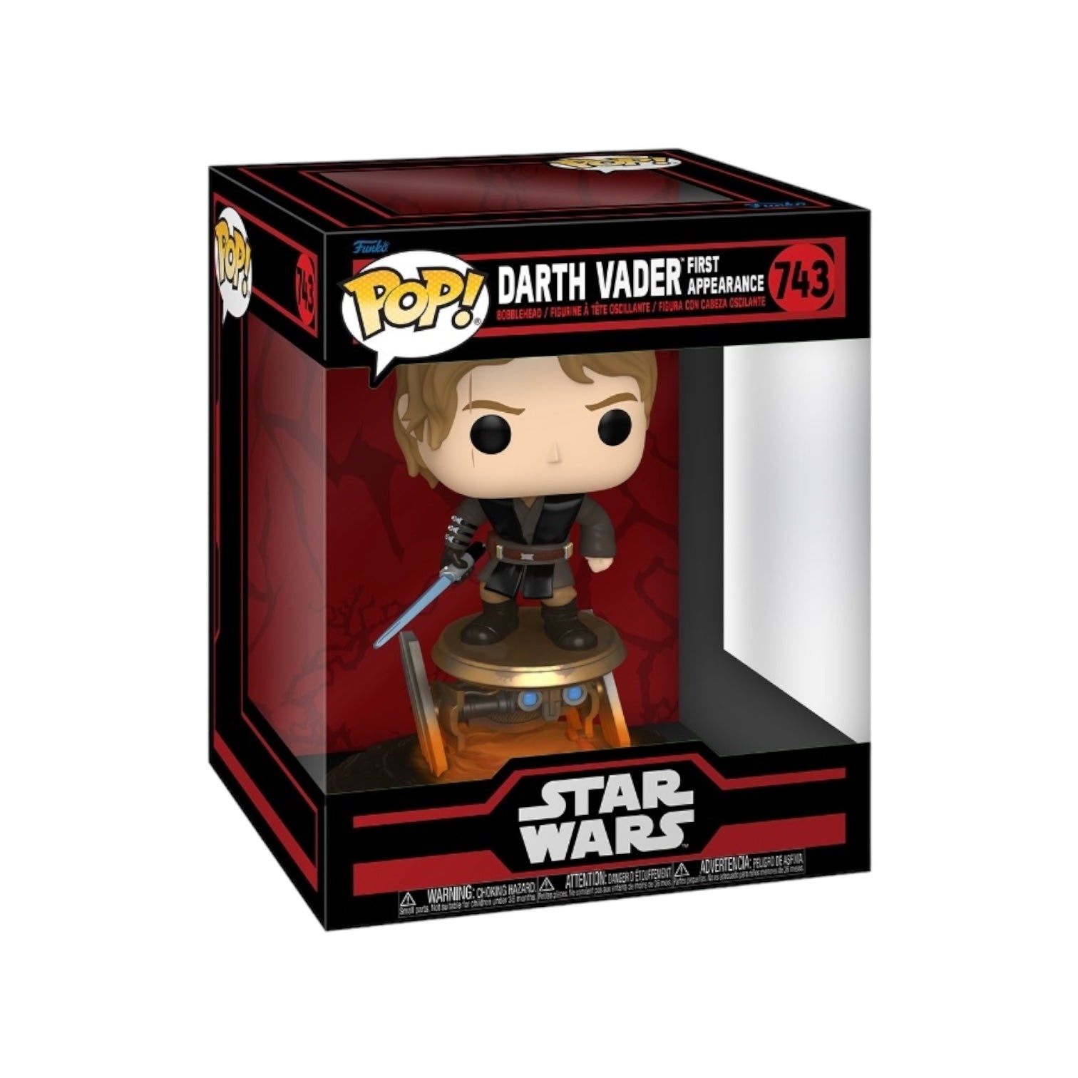 Darth Vader First Appearance Funko Deluxe Pop, representing the legendary Dark Side figure from the Star Wars universe.