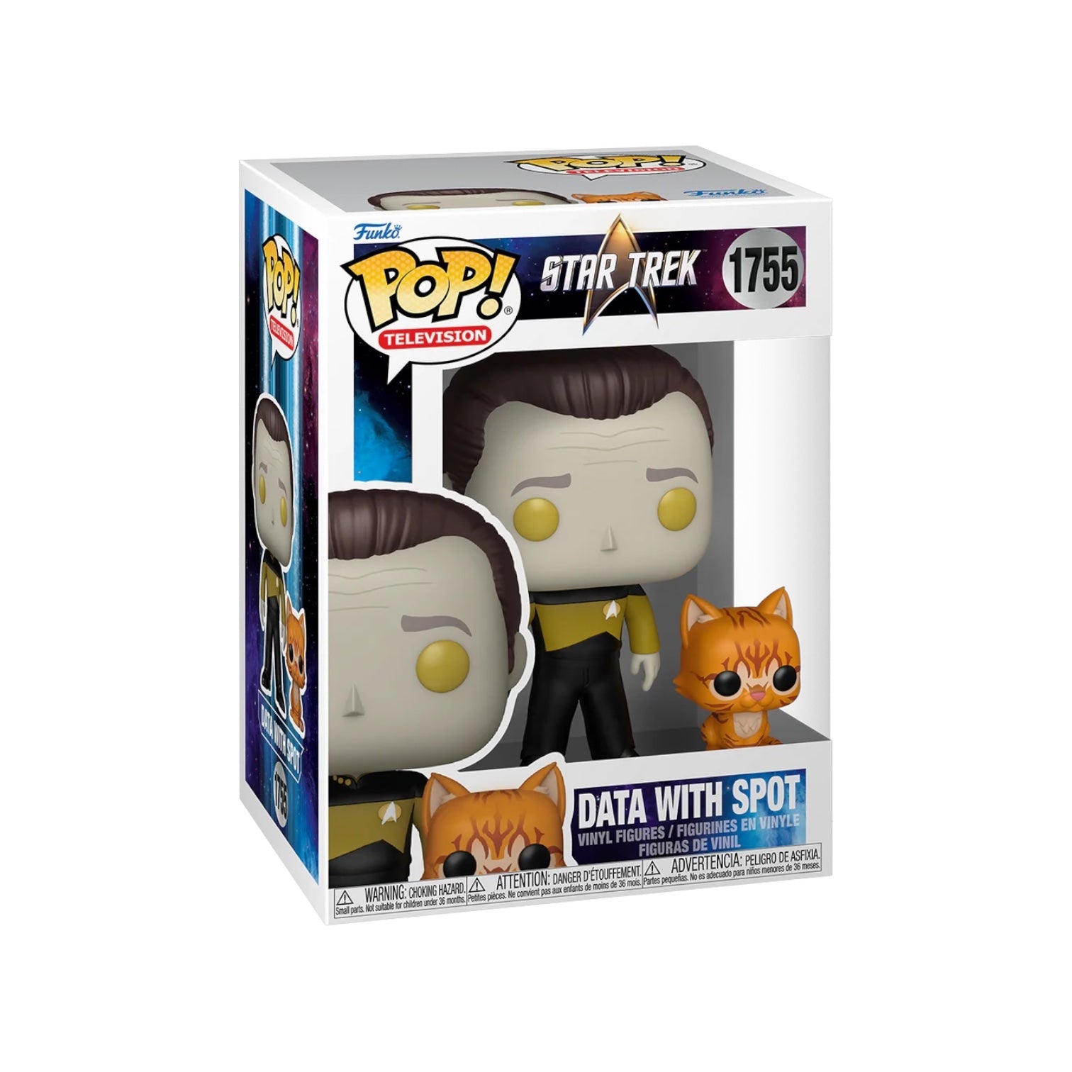 Funko Pop! Data with Spot figure packaging from Star Trek series