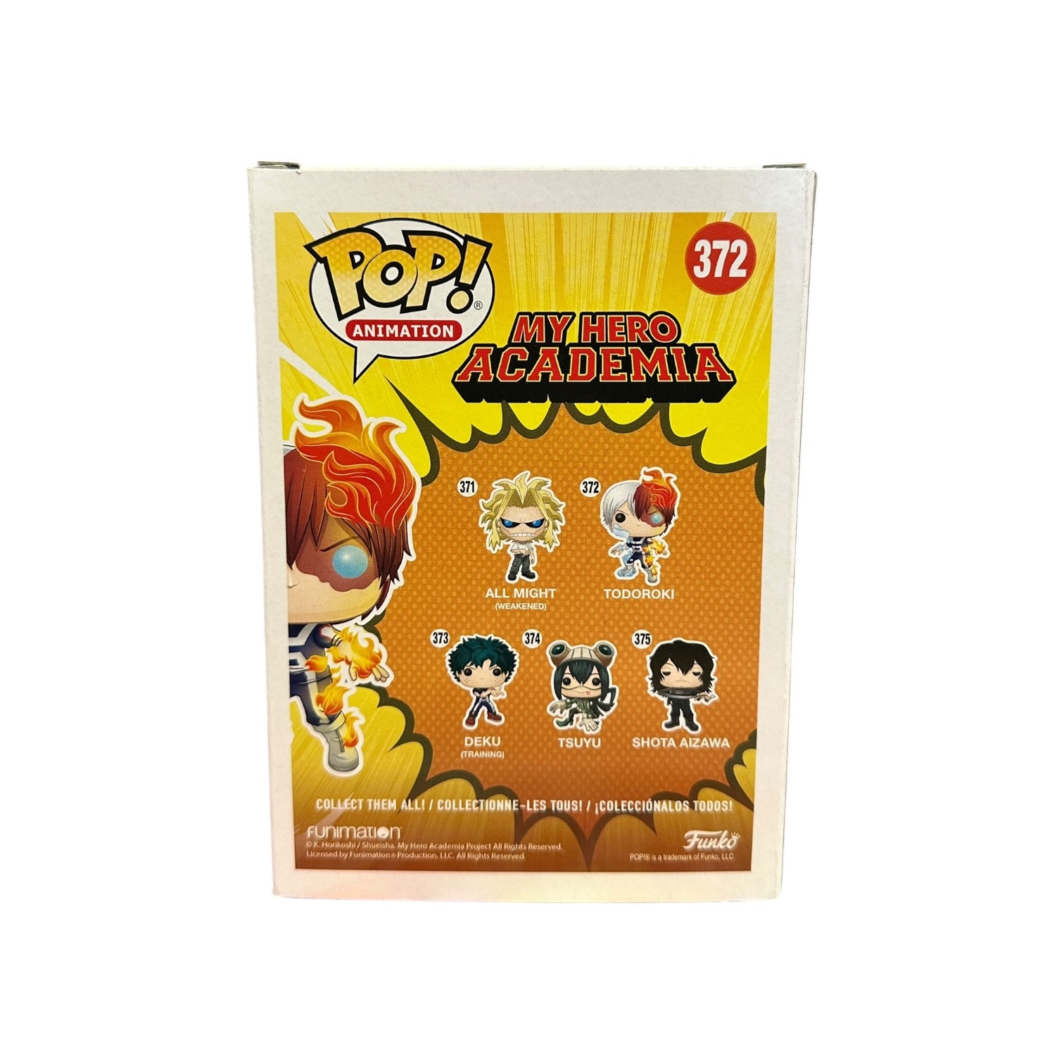 David Matranga Signed Todoroki #372 (Glows in the Dark) Funko Pop! - My Hero Academia - Special Edition Back