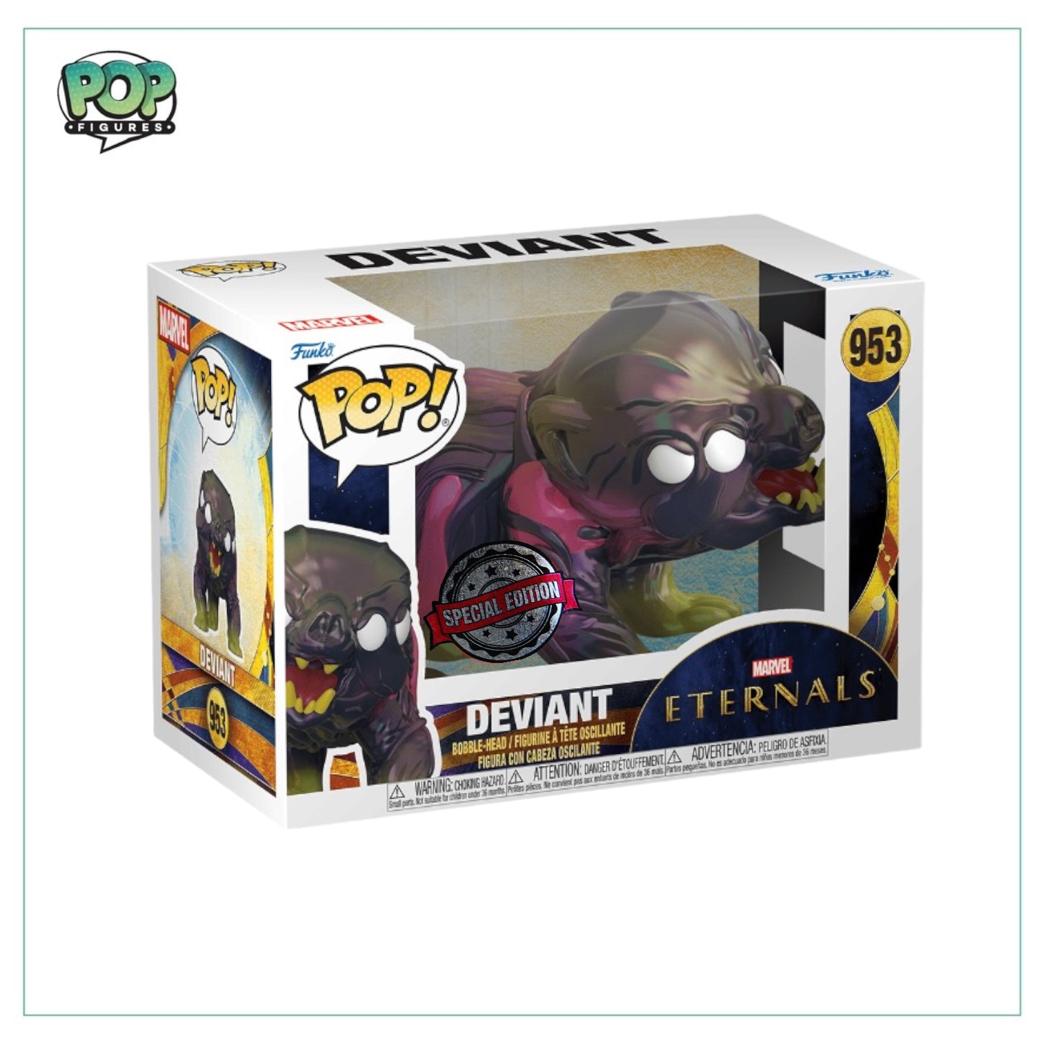 Special edition Deviant bobble-head from Marvel's Eternals, featuring vibrant colors and intricate details.