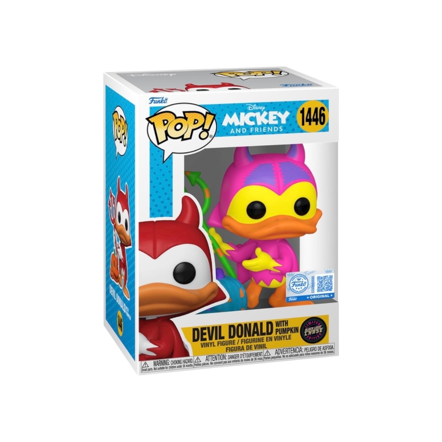 Devil Donald with Pumpkin (Black Light Chase) | Funko Pop