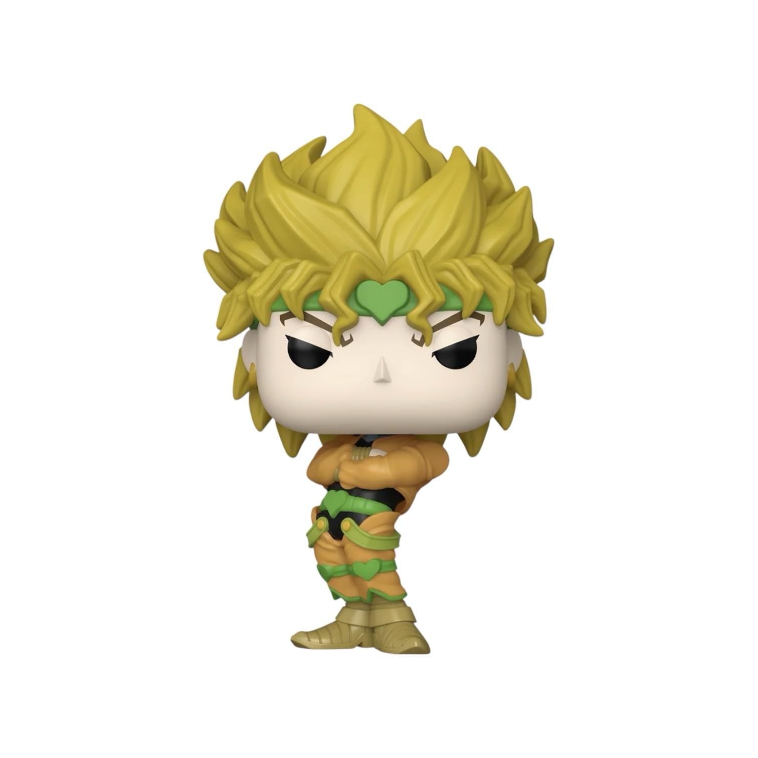 Funko Pop! vinyl figure with spiky yellow hair and green accents on a white background