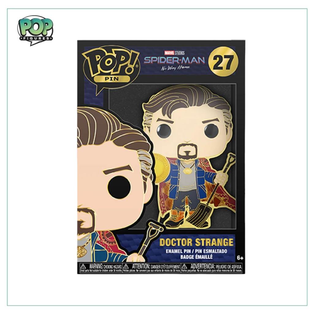 Enamel Pop Pin featuring Doctor Strange #27 from Spider-Man: No Way Home, showcasing vibrant colors and intricate details.
