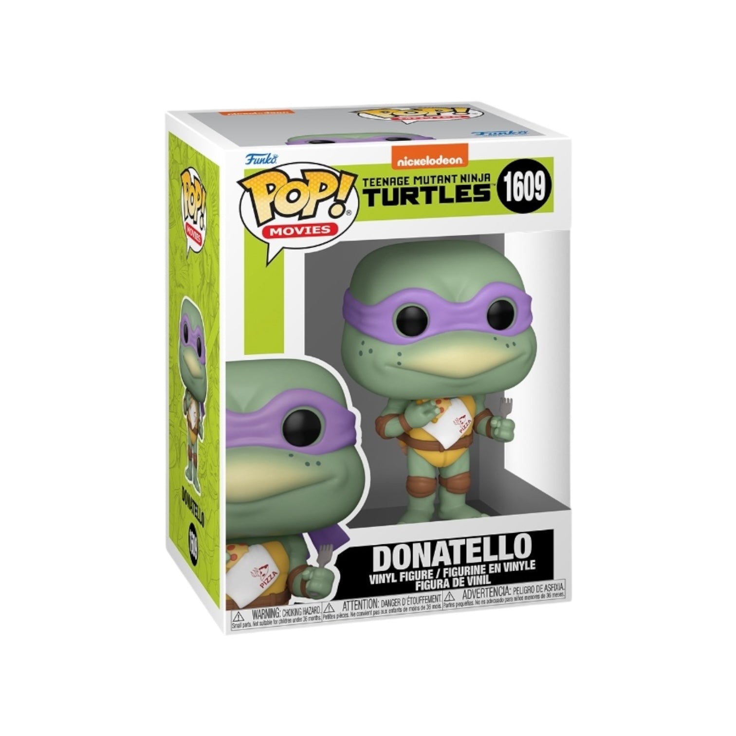 Donatello #1609 Funko Pop! from Teenage Mutant Ninja Turtles, featuring his iconic purple mask and weapon.