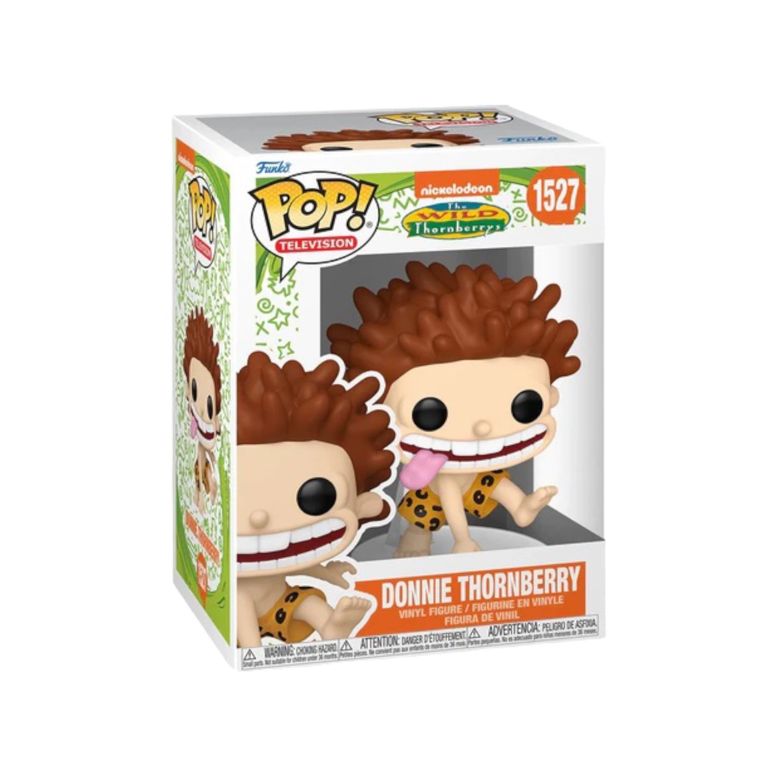 Funko Pop! figure of Donnie Thornberry #1527 from Nick Rewind, showcasing his playful expression and vibrant colors.