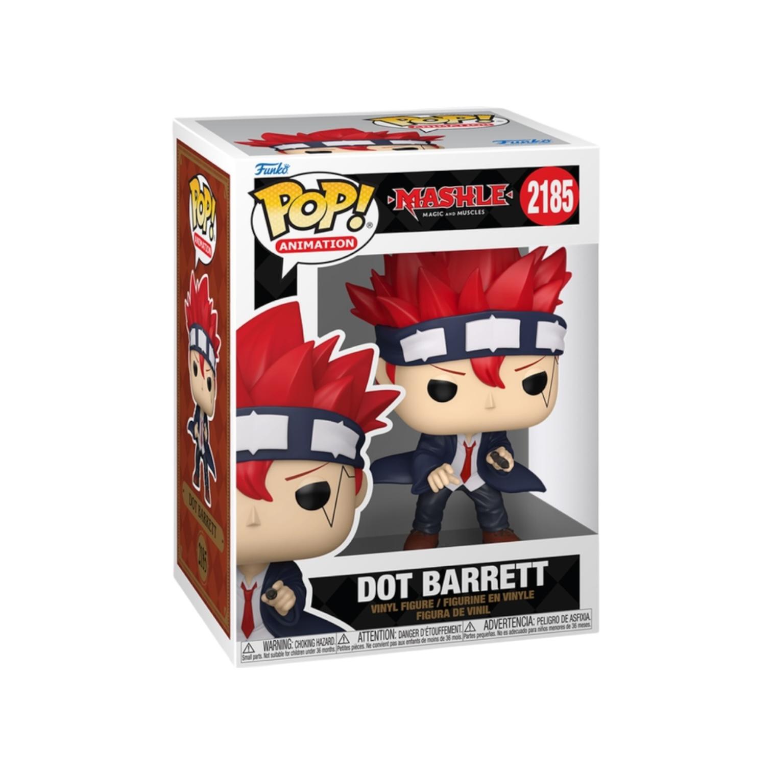 Funko Pop! vinyl figure packaging featuring Dot Barrett from Mashle Animation.