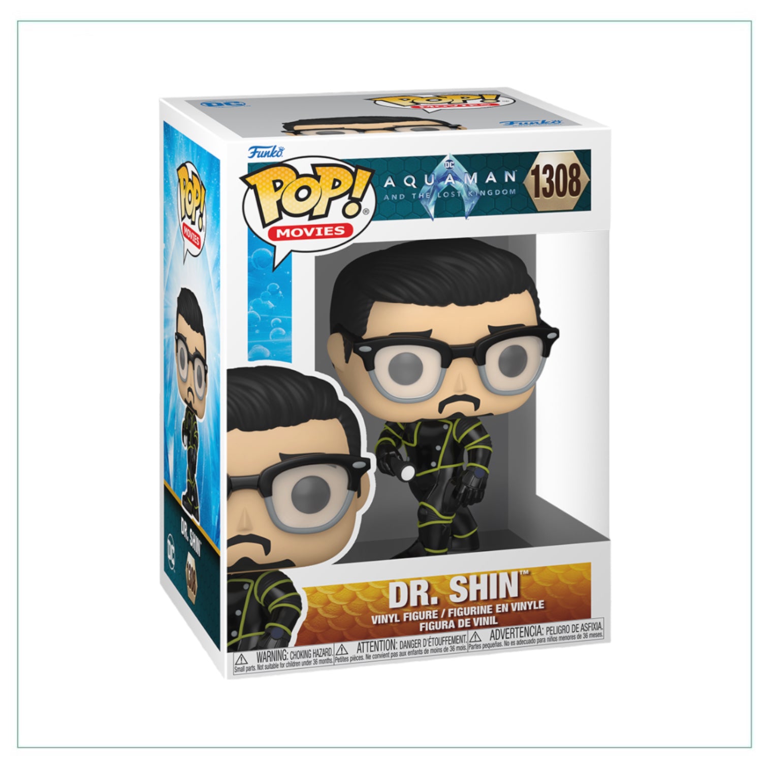 Dr. Shin Funko Pop! from Aquaman & The Lost Kingdom, featuring a dynamic pose and vivid design elements.
