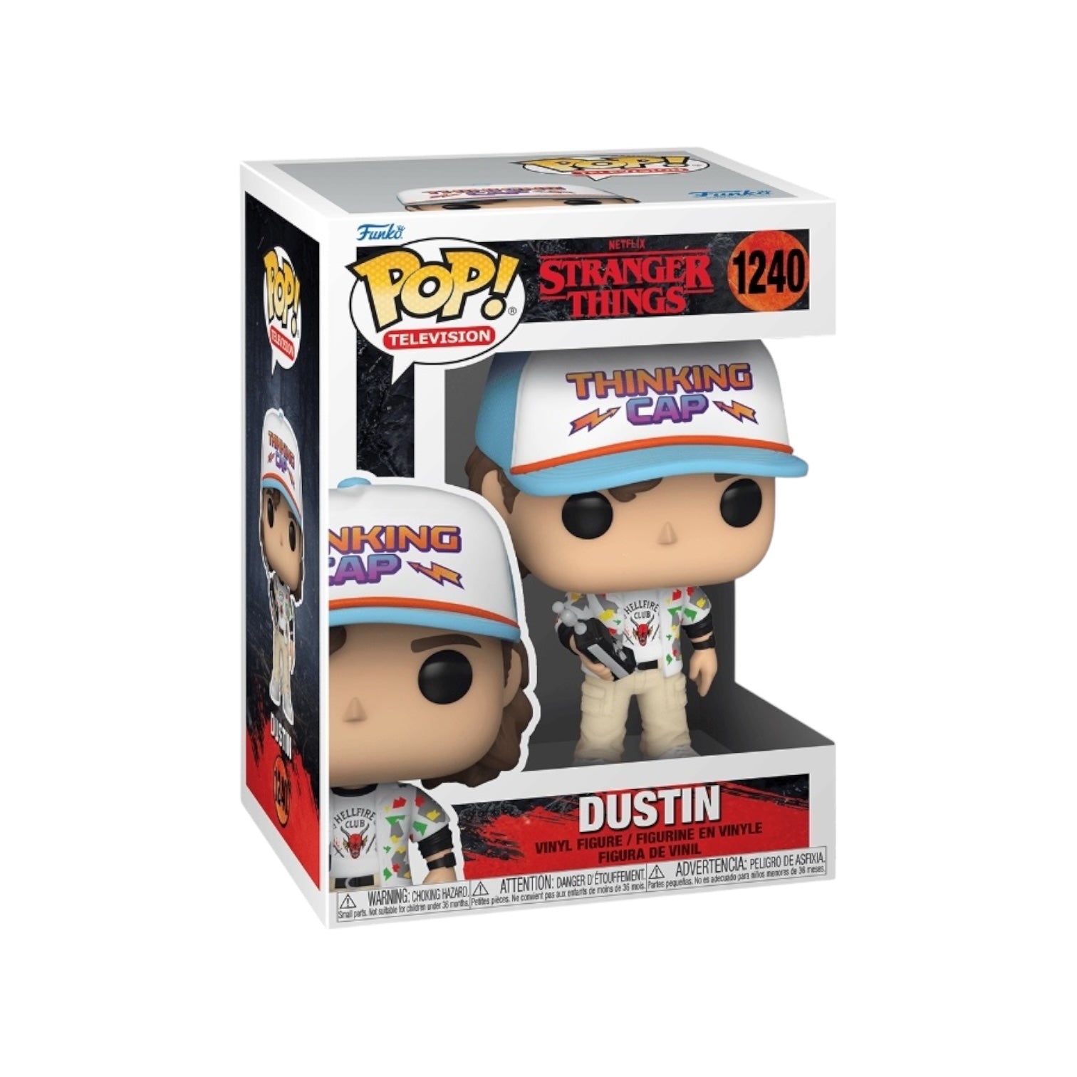Funko Pop! figure of Dustin from the Netflix series Stranger Things, wearing his signature cap and sweater.