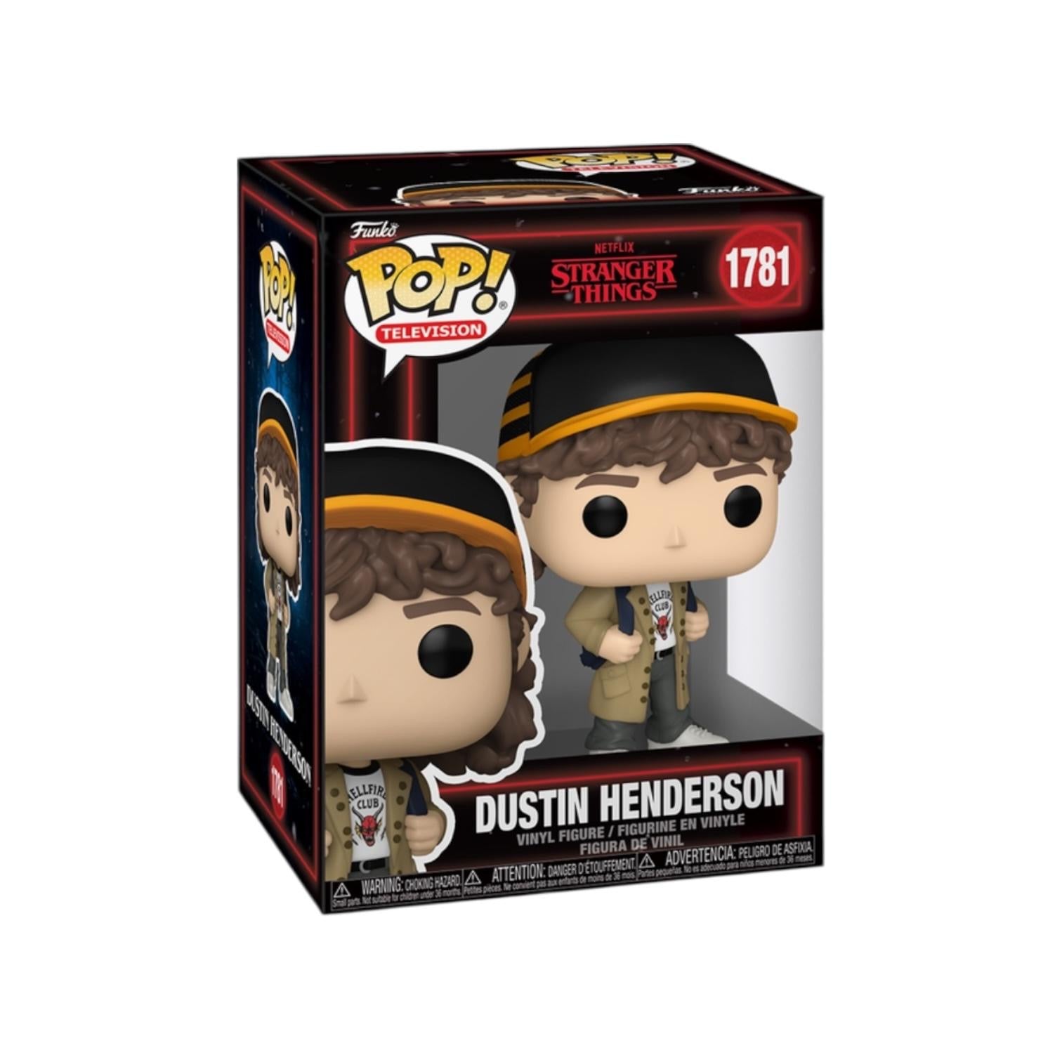 Funko Pop! vinyl figure packaging of Dustin Henderson from Stranger Things