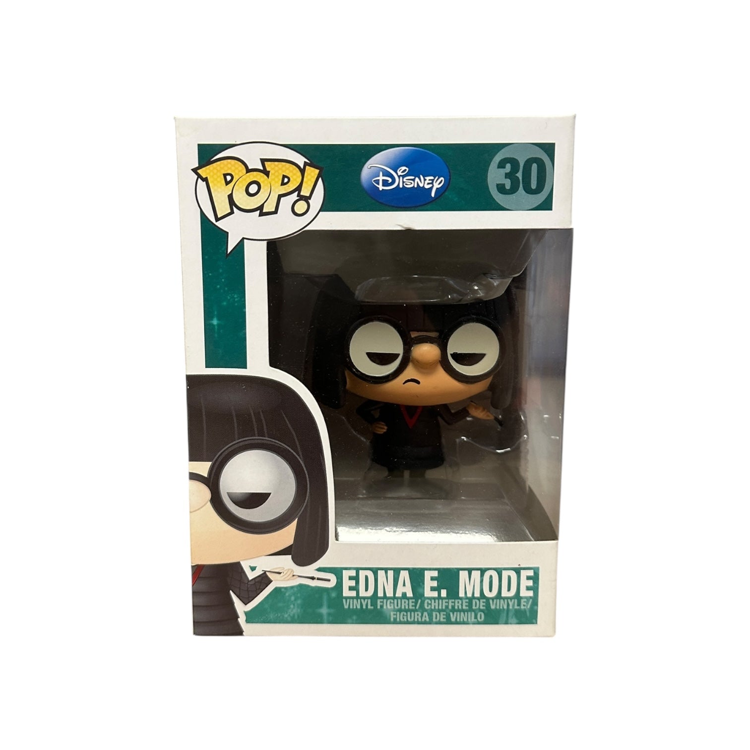 Funko Pop! vinyl figure packaging with Disney branding on a white background