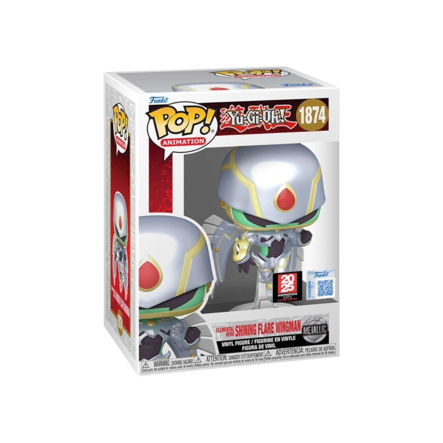 Elemental Hero Shining Flare Wingman #1874 (Metallic) Funko Pop! - Yu-Gi-Oh! - Anime Expo 2025 Exclusive