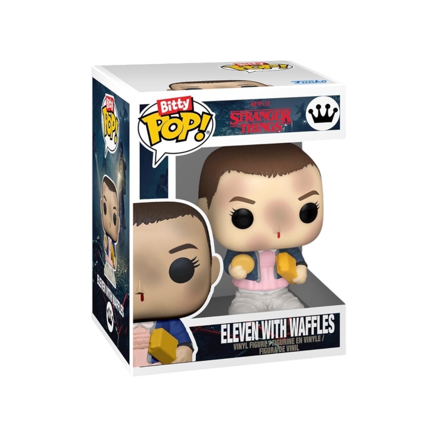 Funko Pop! vinyl figure packaging featuring Eleven with Waffles from Stranger Things