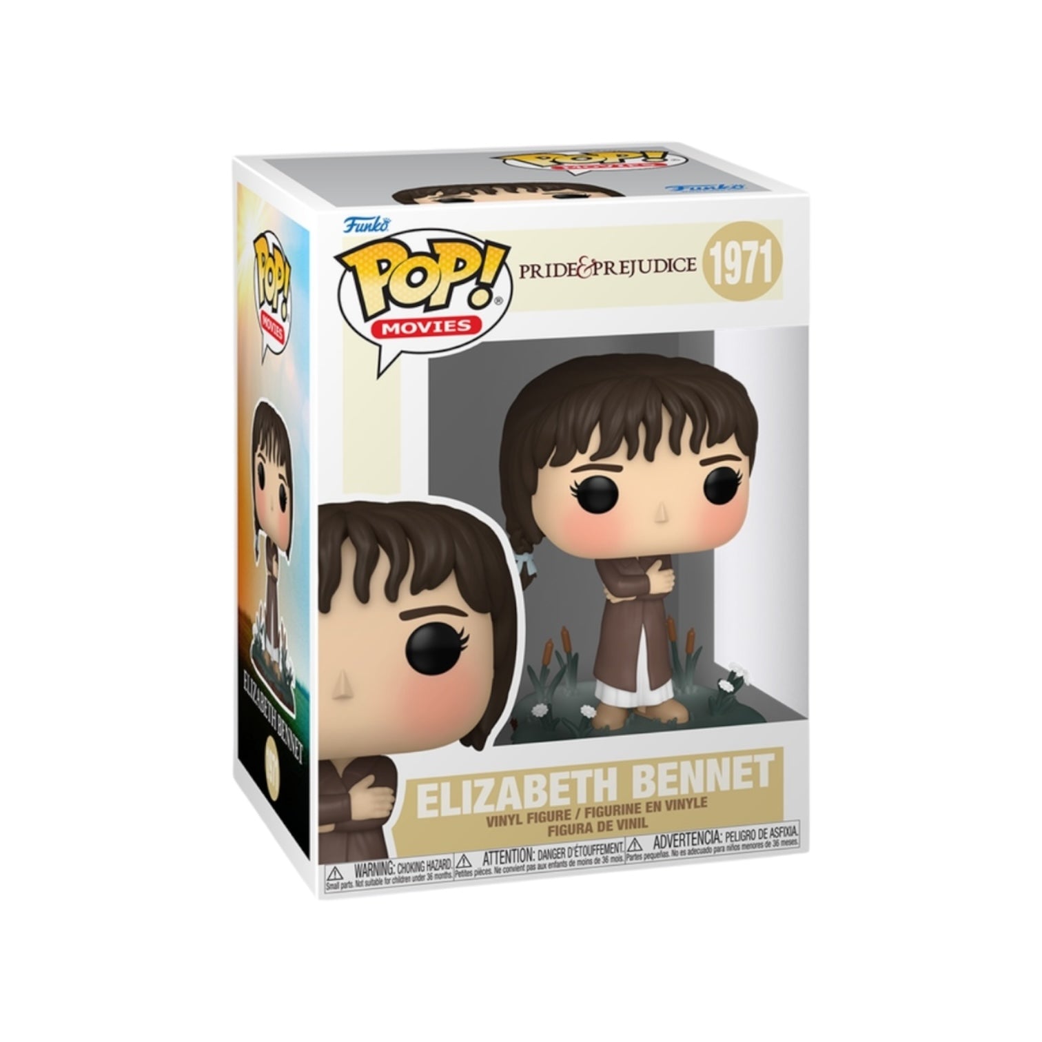 Funko Pop! Elizabeth Bennet figure packaging from Pride and Prejudice on a white background