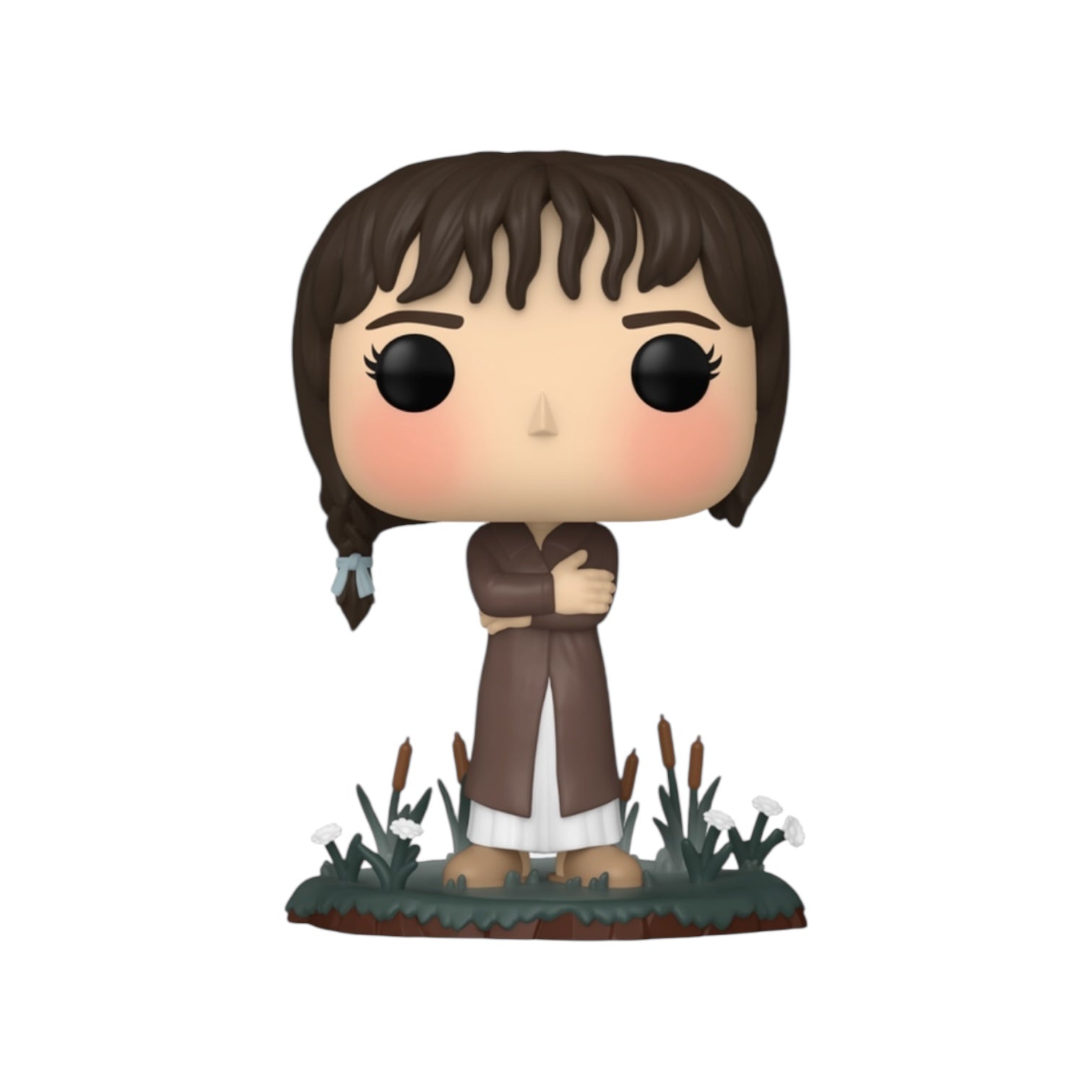 Funko Pop! vinyl figure of a character with brown hair and a brown outfit on a white background