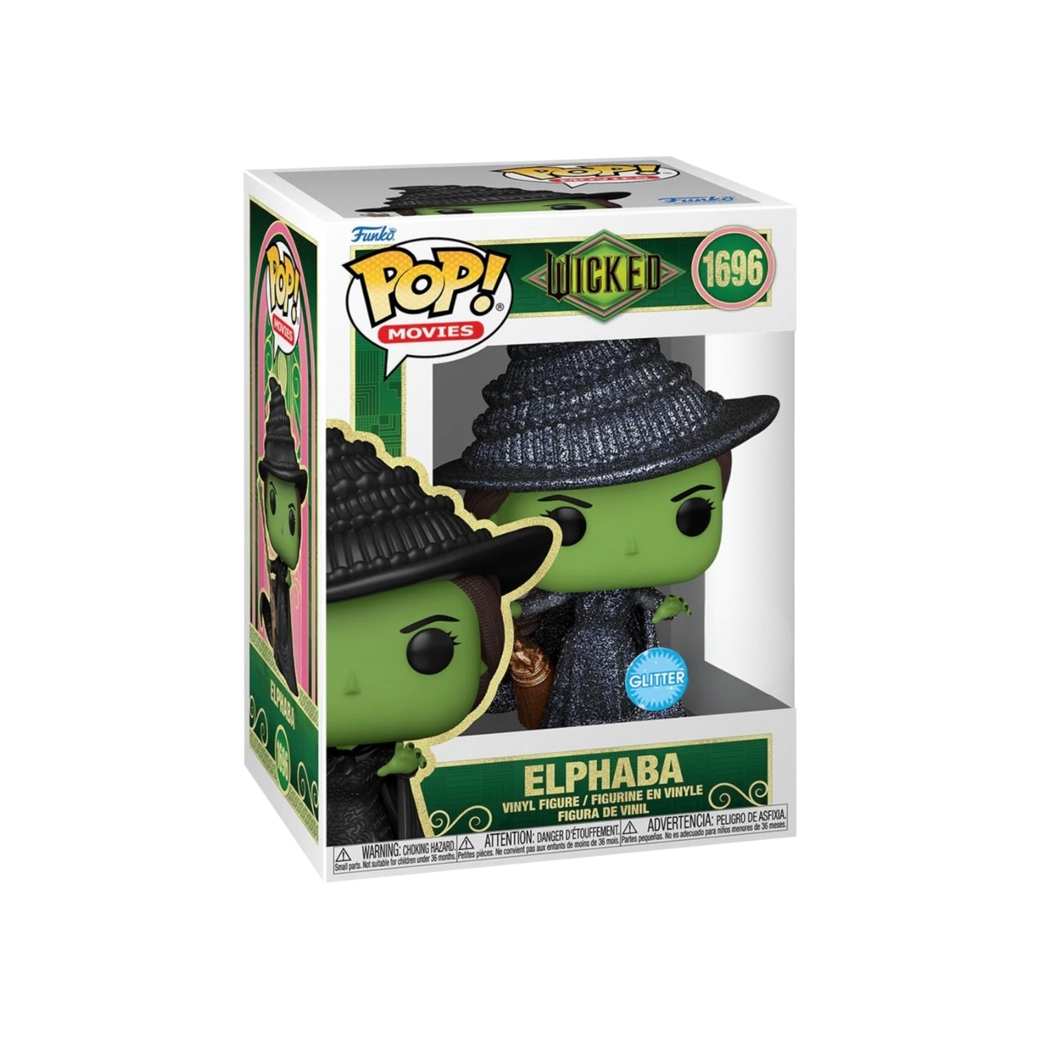 Funko Pop! vinyl figure of Elphaba in packaging on a white background