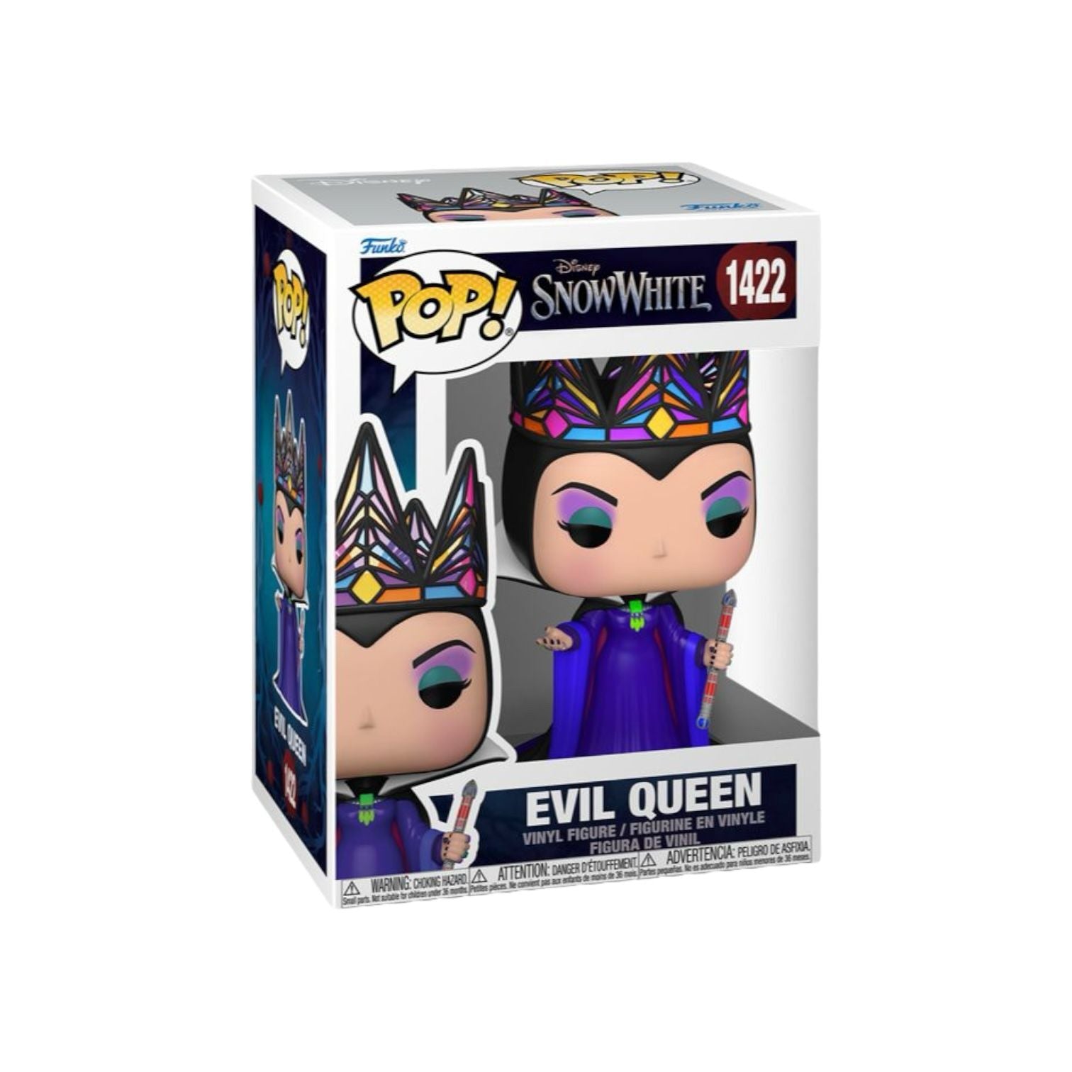Evil Queen in a purple gown from the live action film of snow white
