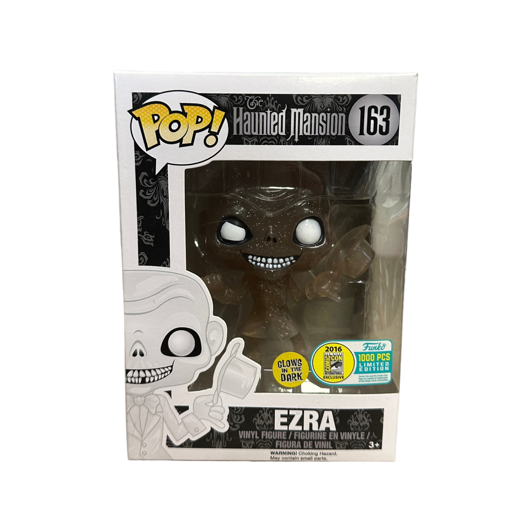 Ezra #163 Funko Pop! from The Haunted Mansion, glows in the dark, SDCC 2016 Exclusive, limited to 1000 pieces, condition 7.5/10.