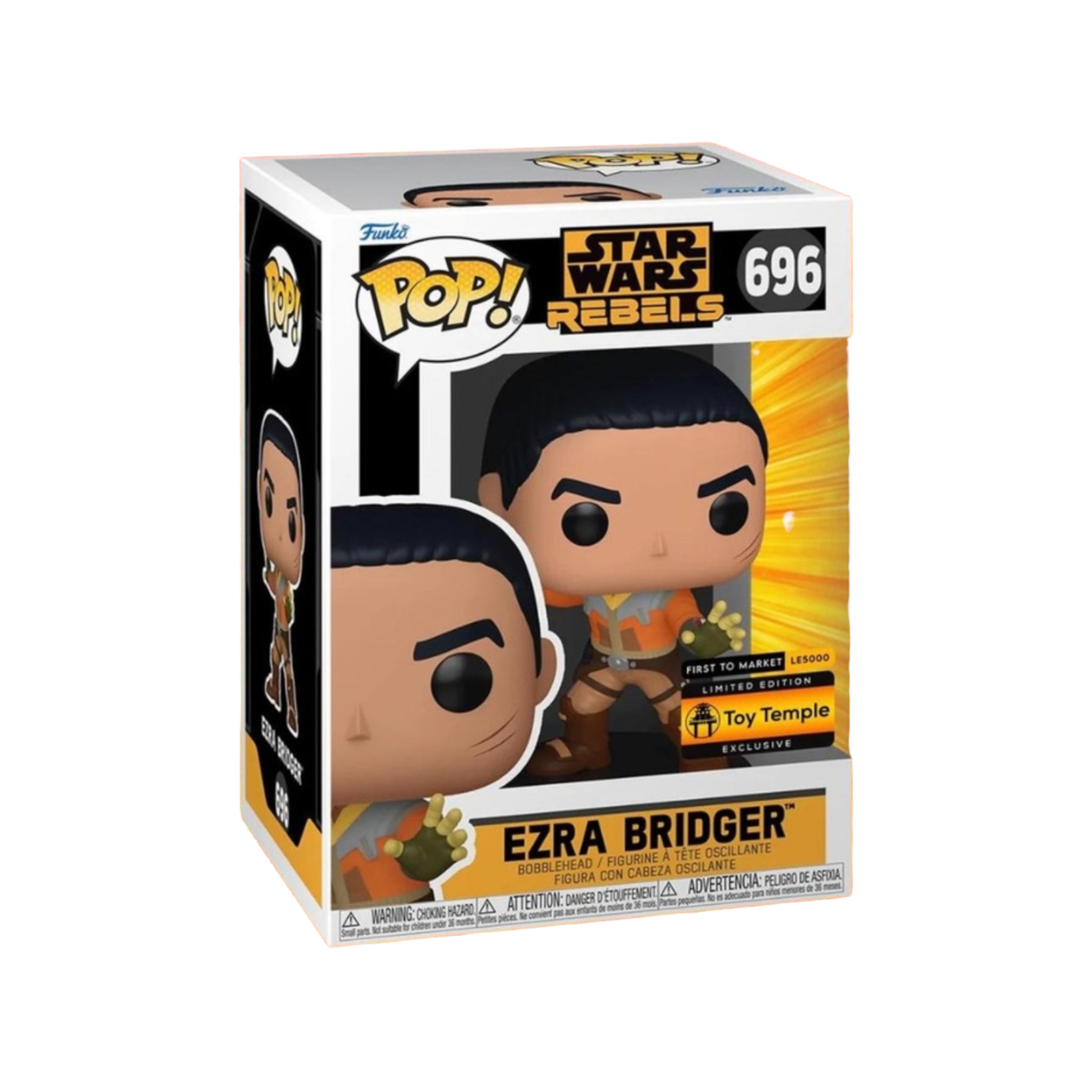 Funko Pop! of Ezra Bridger from Star Wars: Rebels, limited edition of 5000, featuring the beloved character in a fun design.