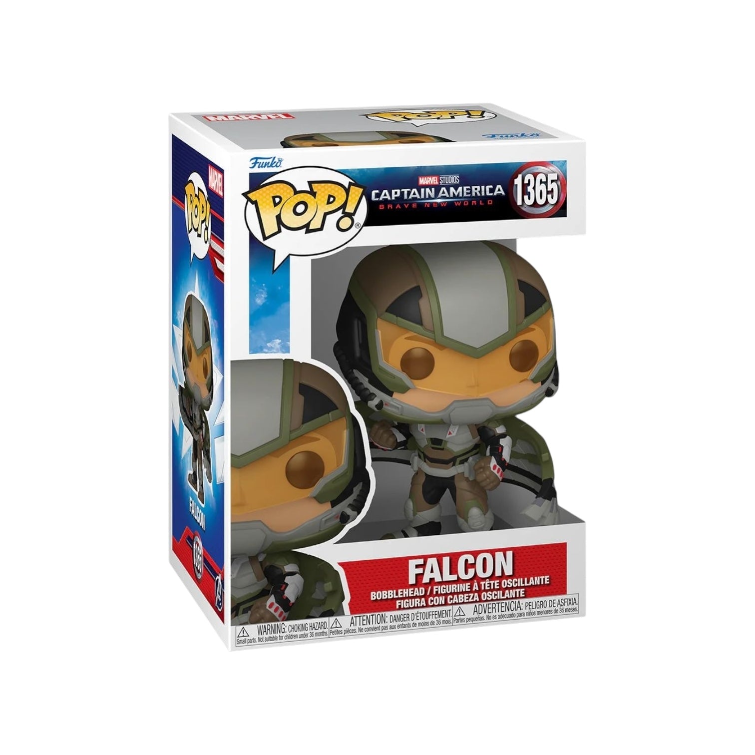 Falcon in a Camo Body suit and helmet