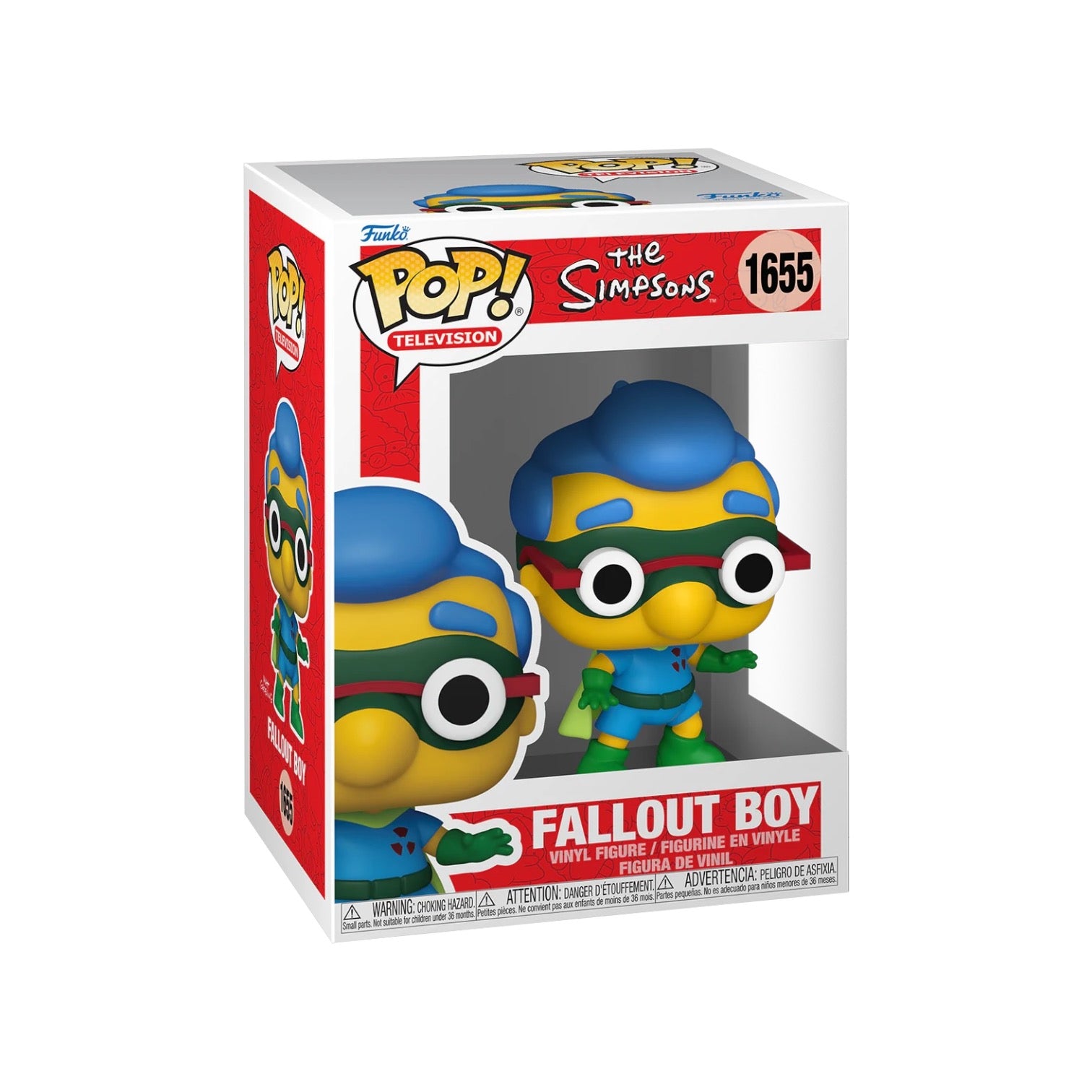 Fallout Boy Funko Pop! #1655 from The Simpsons, ready for preorder. Perfect for fans and collectors alike!