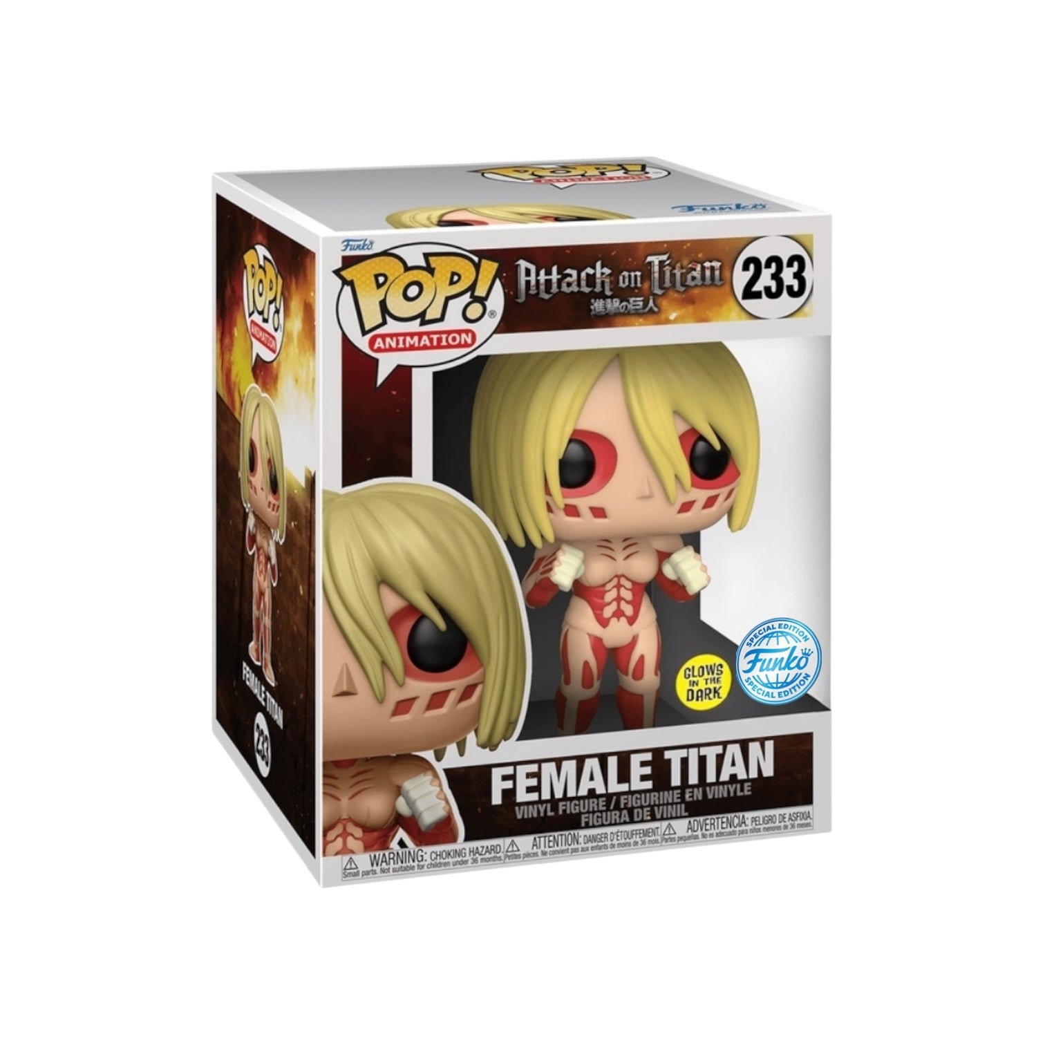 Female Titan (Glow in the Dark) | Deluxe Funko Pop | Attack on