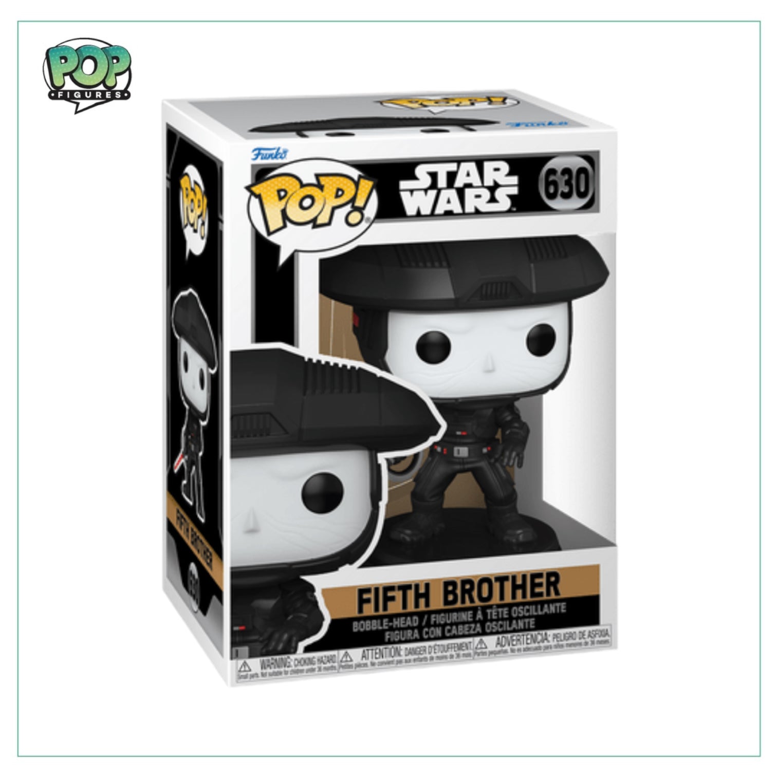 Experience the power of the Dark Side with Fifth Brother #630 Funko Pop! Star Wars Obi-Wan Kenobi. This highly detailed and collectible figure showcases the fearsome Sith warrior, complete with his double-bladed lightsaber. Perfect for fans of the iconic franchise, this Funko Pop! is a must-have for any Star Wars collection.