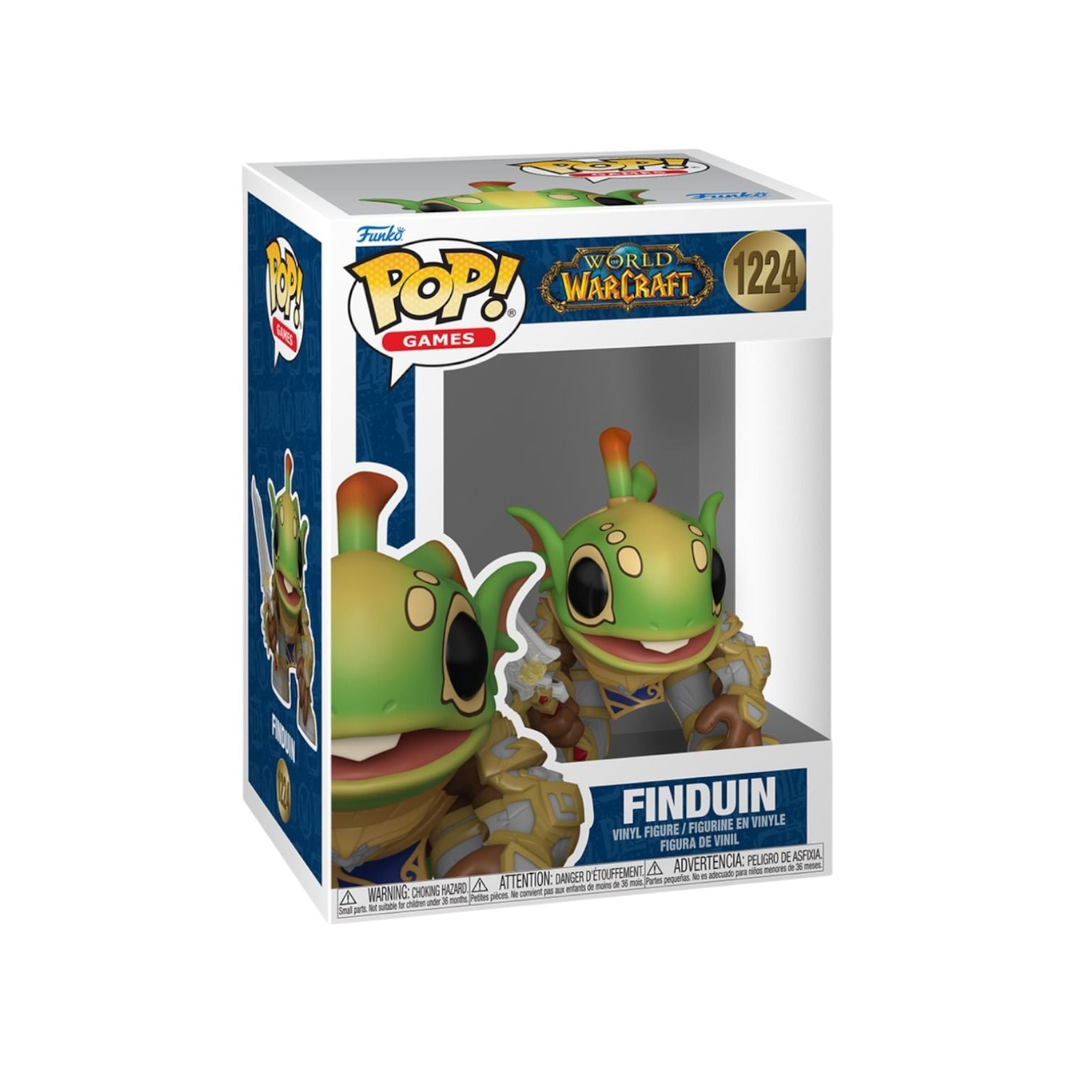 Funko Pop! World of Warcraft Finduin figure packaging on a white background
