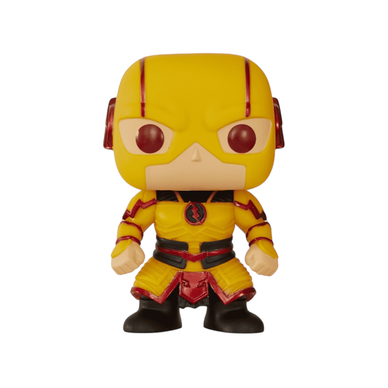 DC hero Flash in a yellow version of his suit