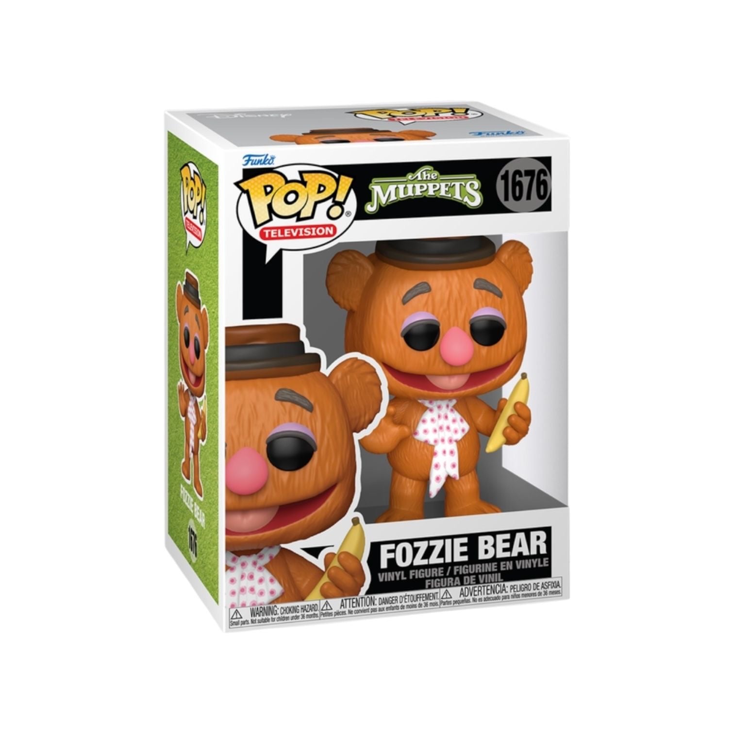 Funko Pop! vinyl figure of Fozzie Bear in packaging on a white background