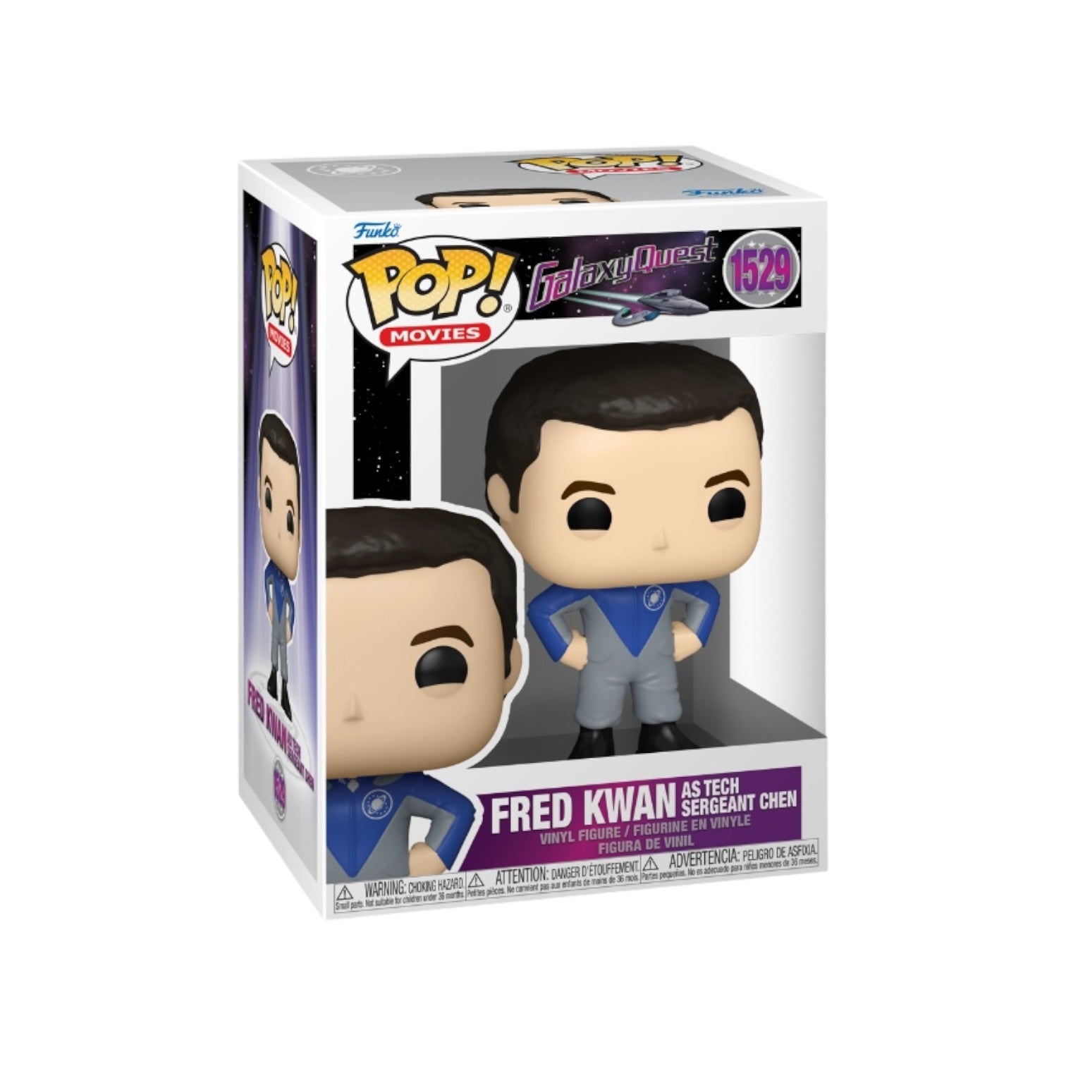 Funko Pop! of Fred Kwan as tech sergeant Chen from Galaxy Quest, showcasing his iconic look and vibrant colors.
