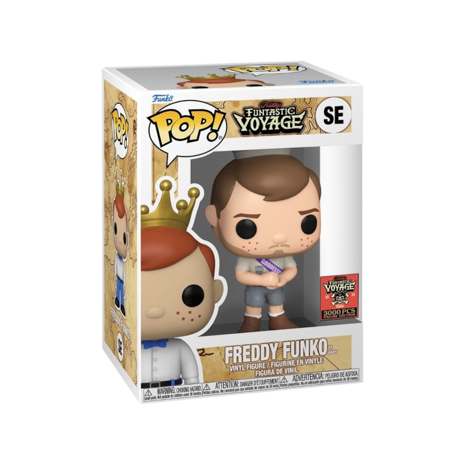 Limited edition Freddy Funko as Andy from Parks and Recreation, part of the 2024 Online Edition with only 3000 pieces available.