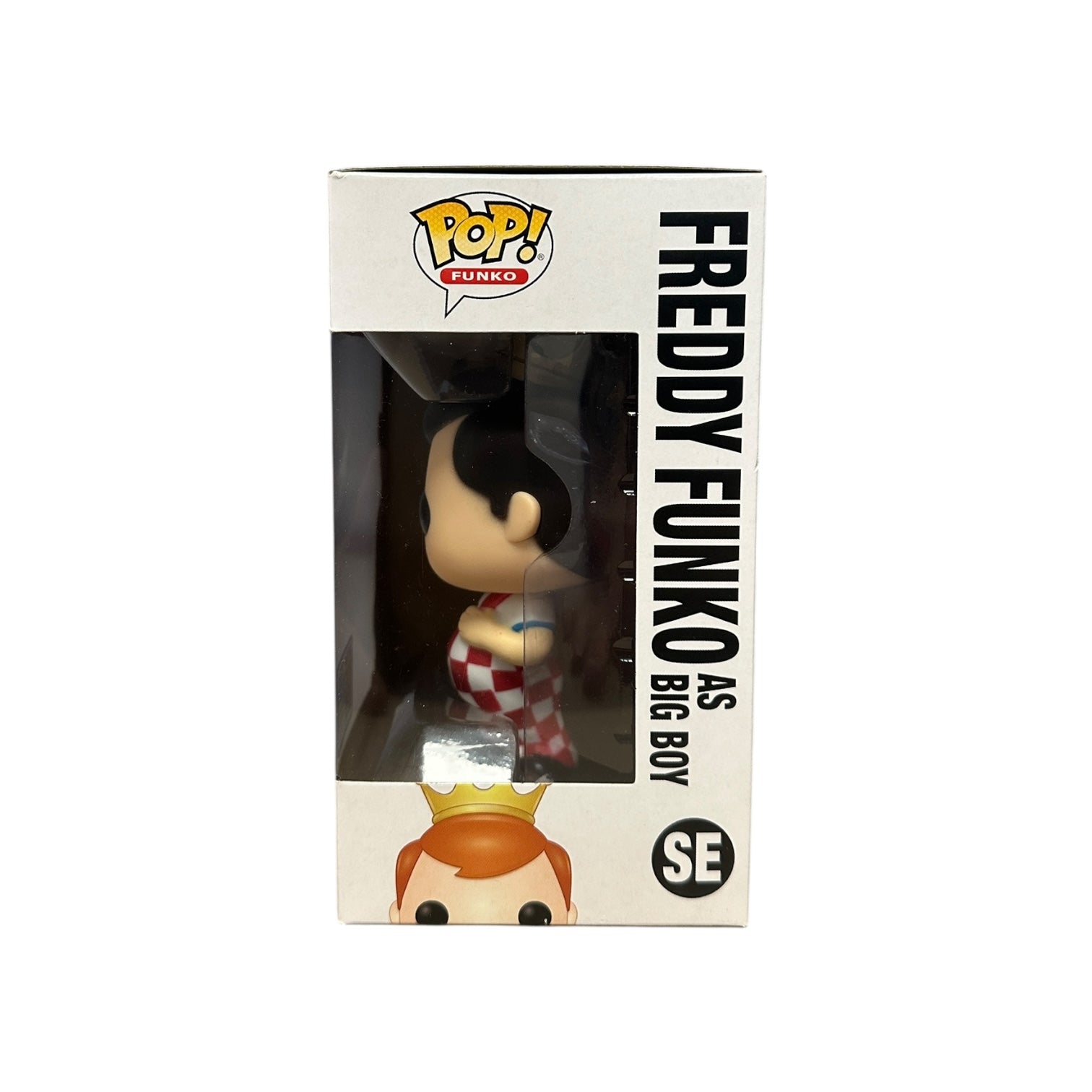 Funko Pop! vinyl figure in packaging with Freddy Funko as Big Boy branding.