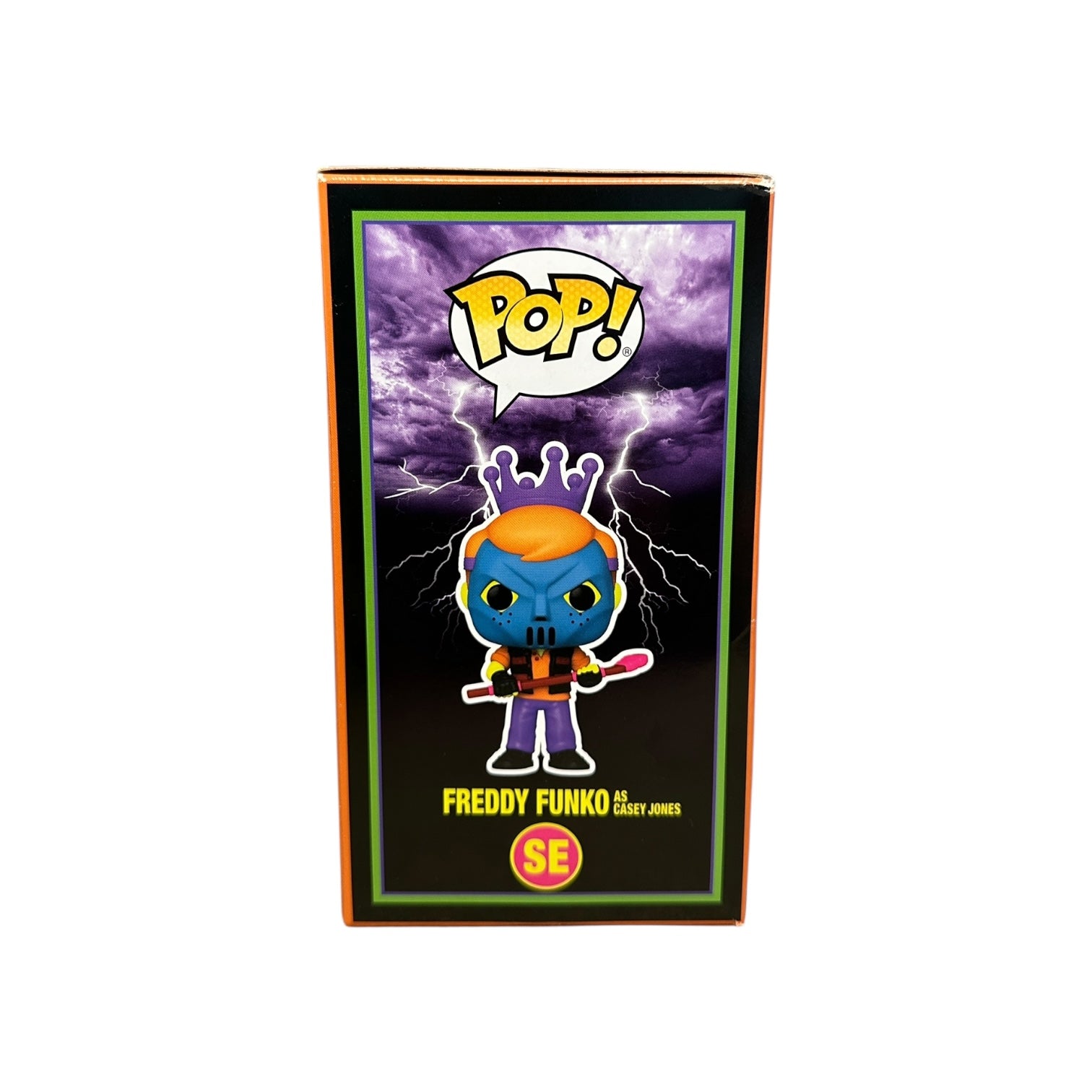 Funko Pop! vinyl figure packaging with purple and black background