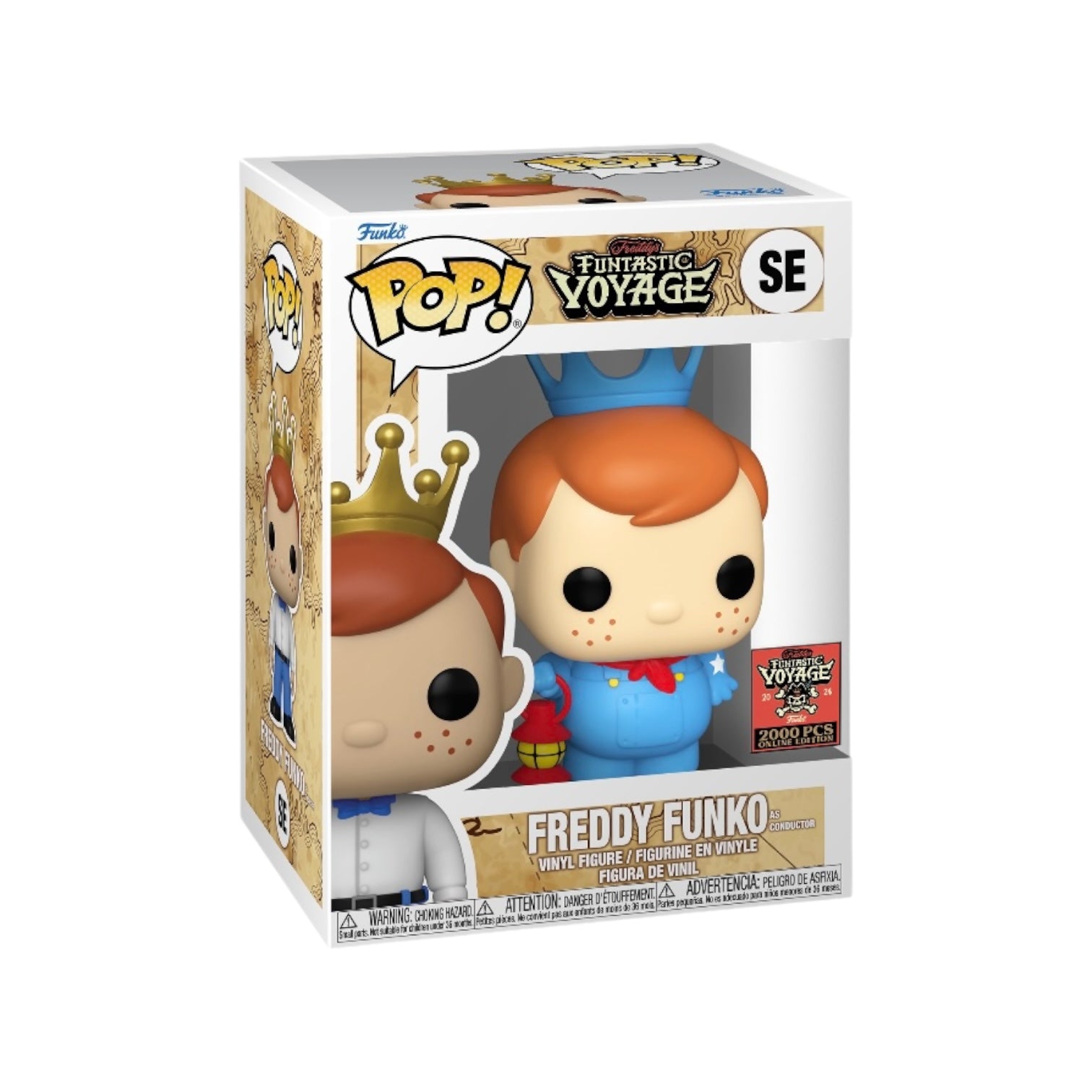 Freddy Funko as Conductor from Schoolhouse Rock! in a limited edition Funko Pop! for 2024, featuring vibrant colors and details.