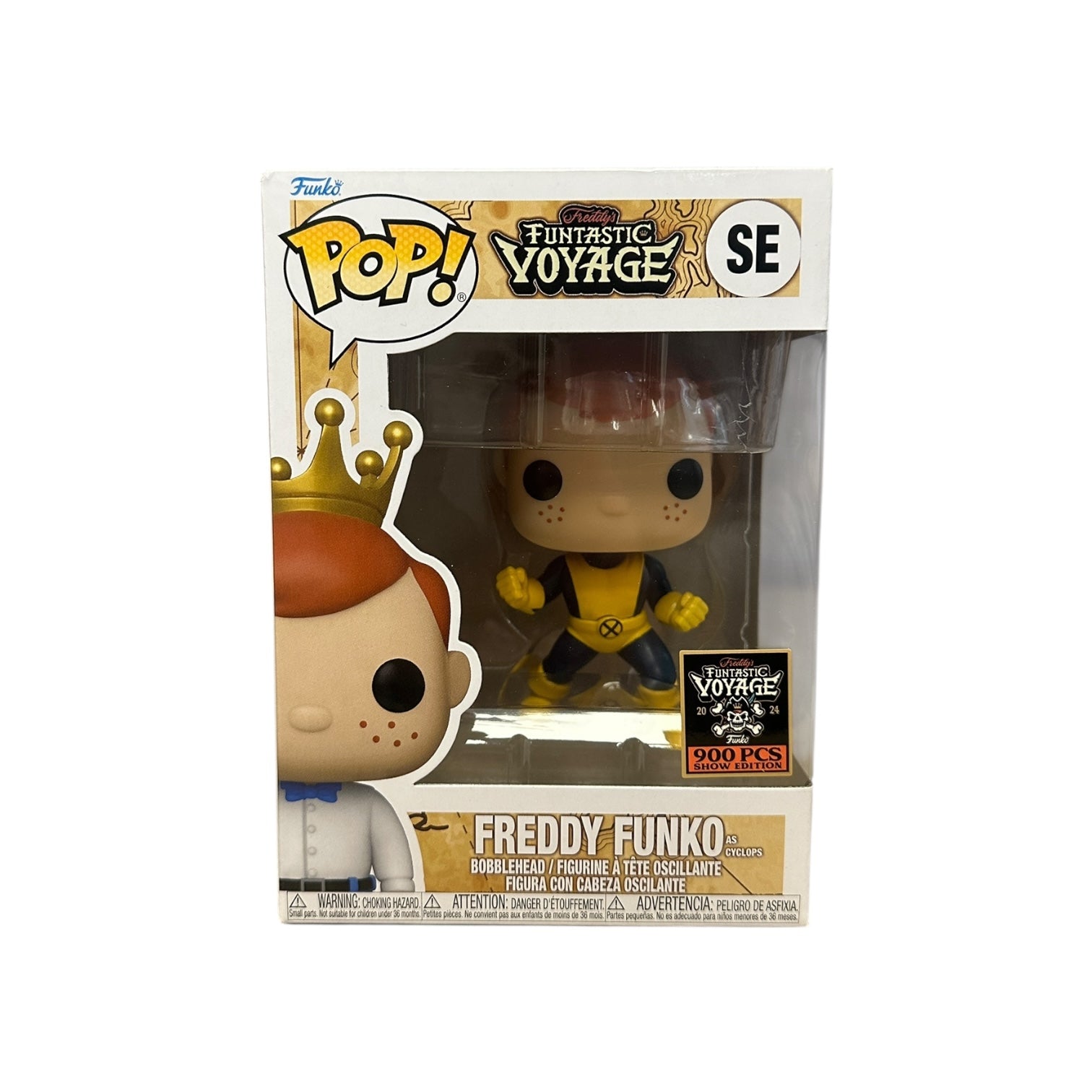 Funko Pop! vinyl figure packaging with 'Funtastic Voyage' branding on a white background