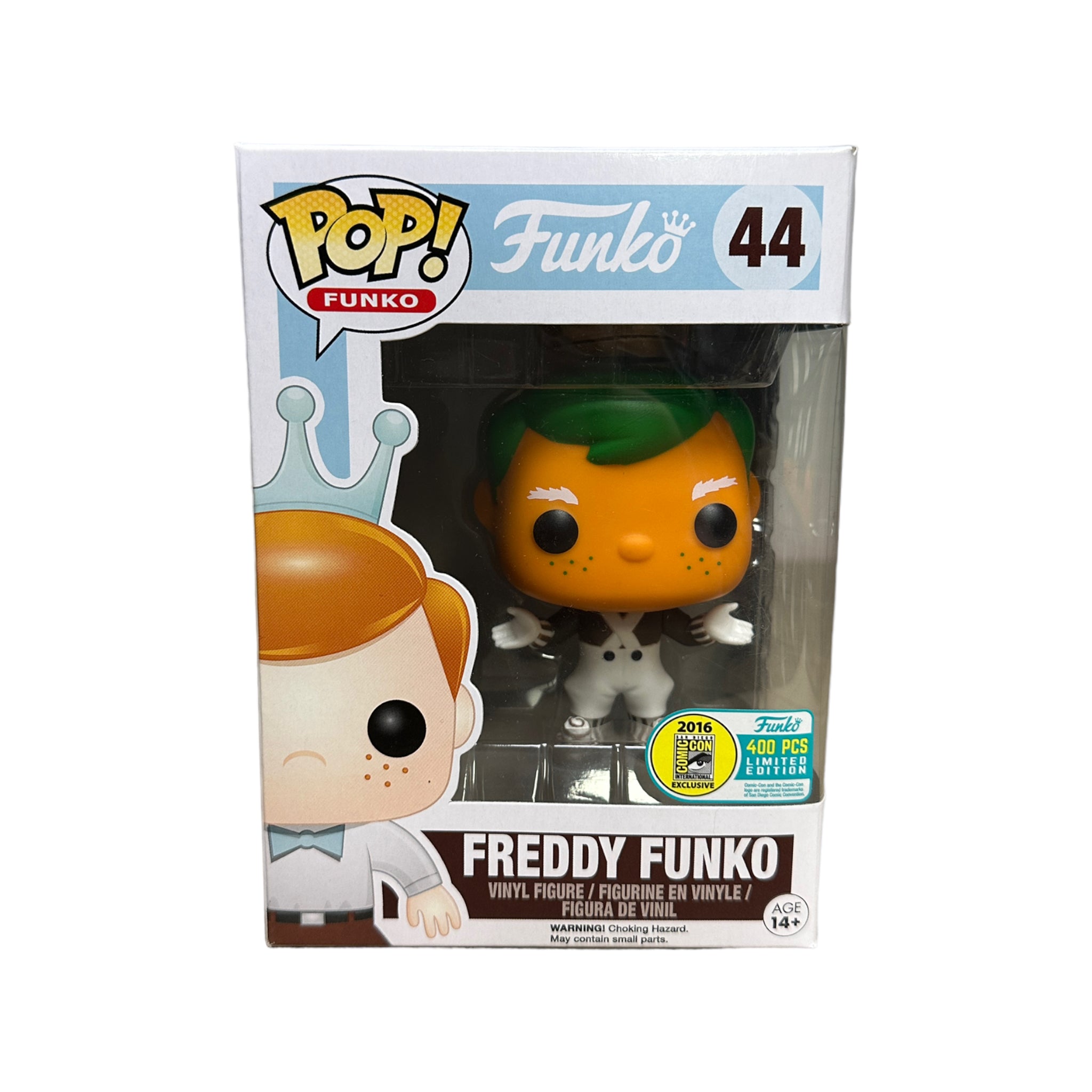 Freddy Funko as Oompa Loompa #44 Funko Pop! SDCC 2016 Exclusive, limited to 400 pieces, in 8.5/10 condition.
