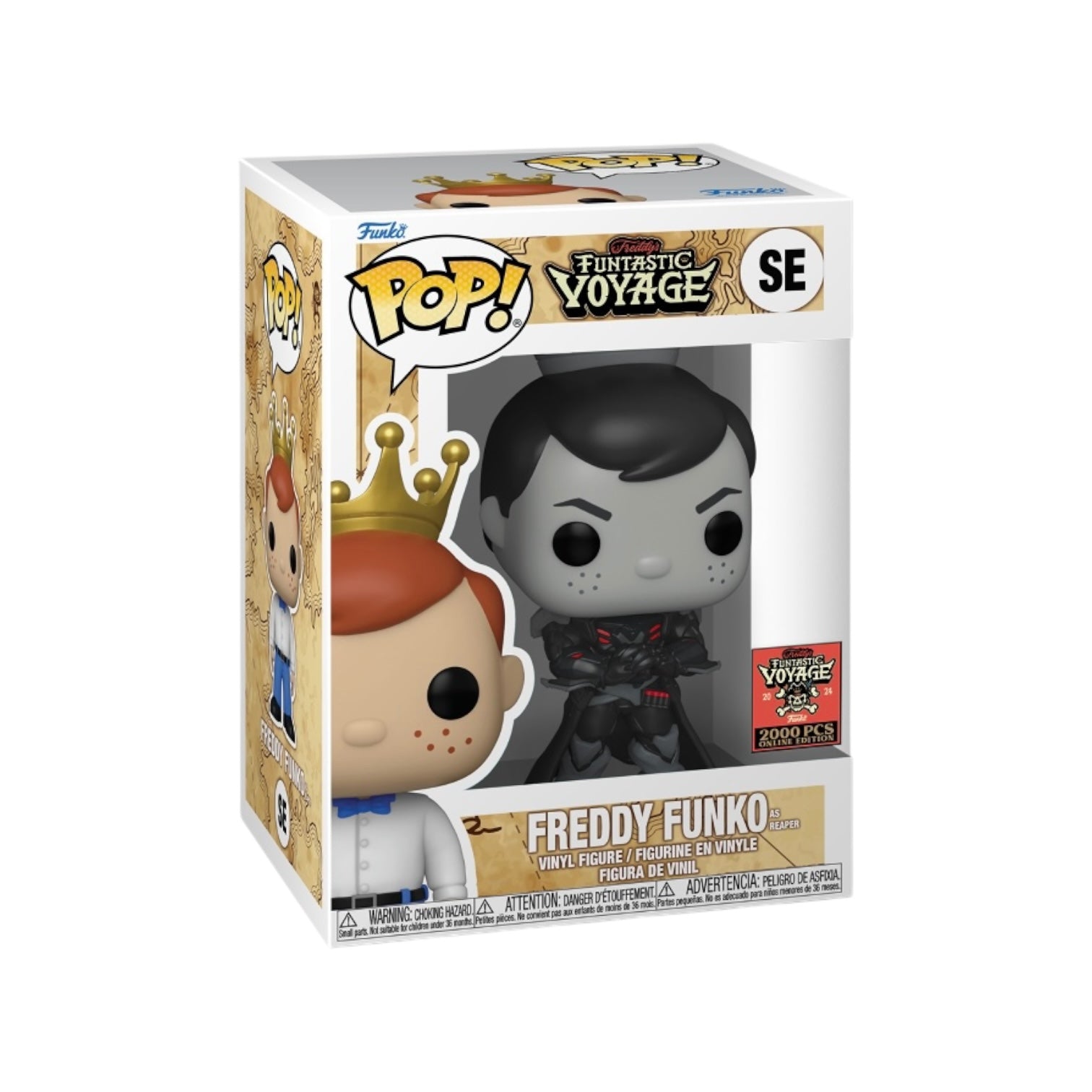 Freddy Funko as Reaper from Overwatch 2, part of the 2024 Funtastic Voyage limited edition Funko Pop!