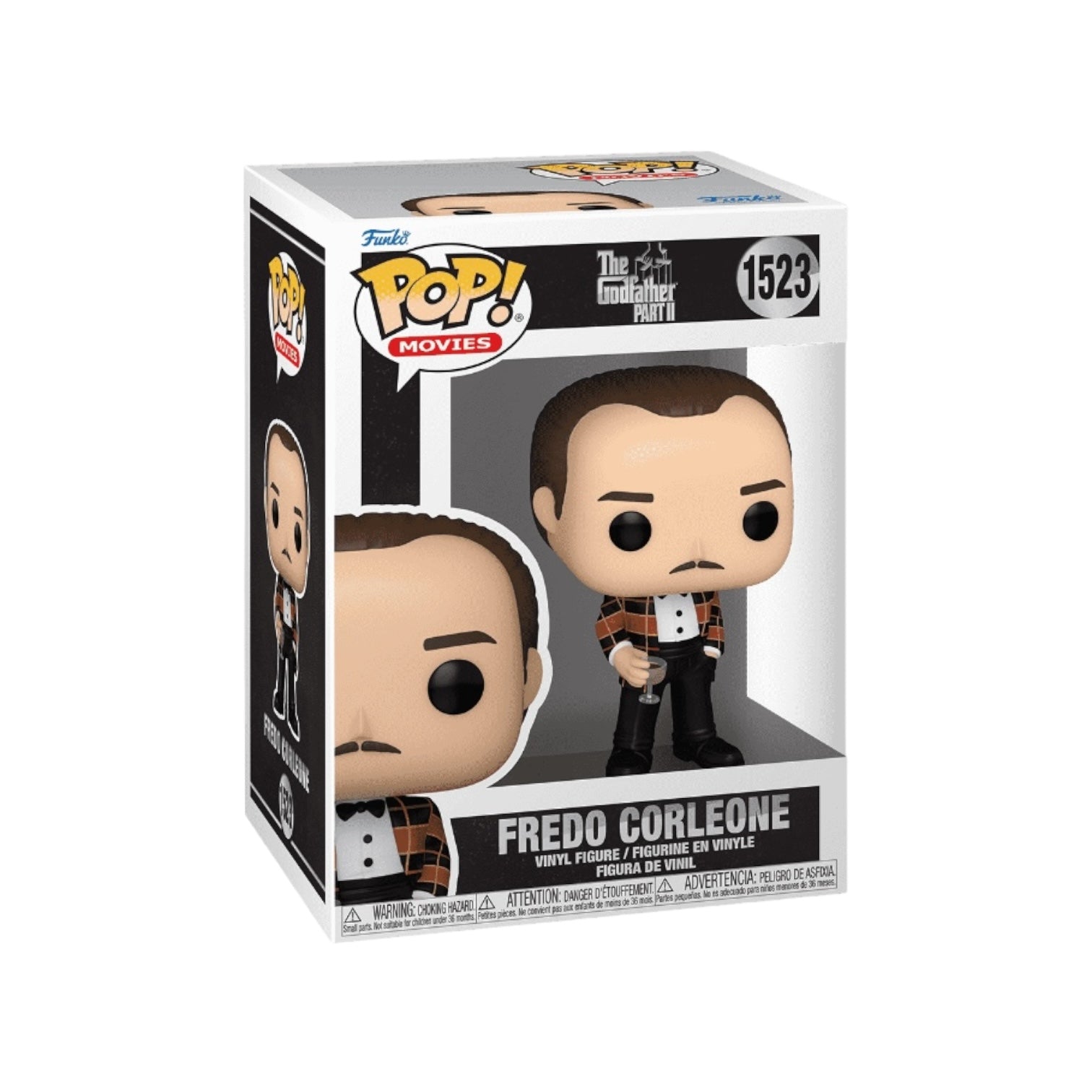 Funko Pop! figure of Fredo Corleone from The Godfather Part II, showcasing his iconic look in vibrant detail.