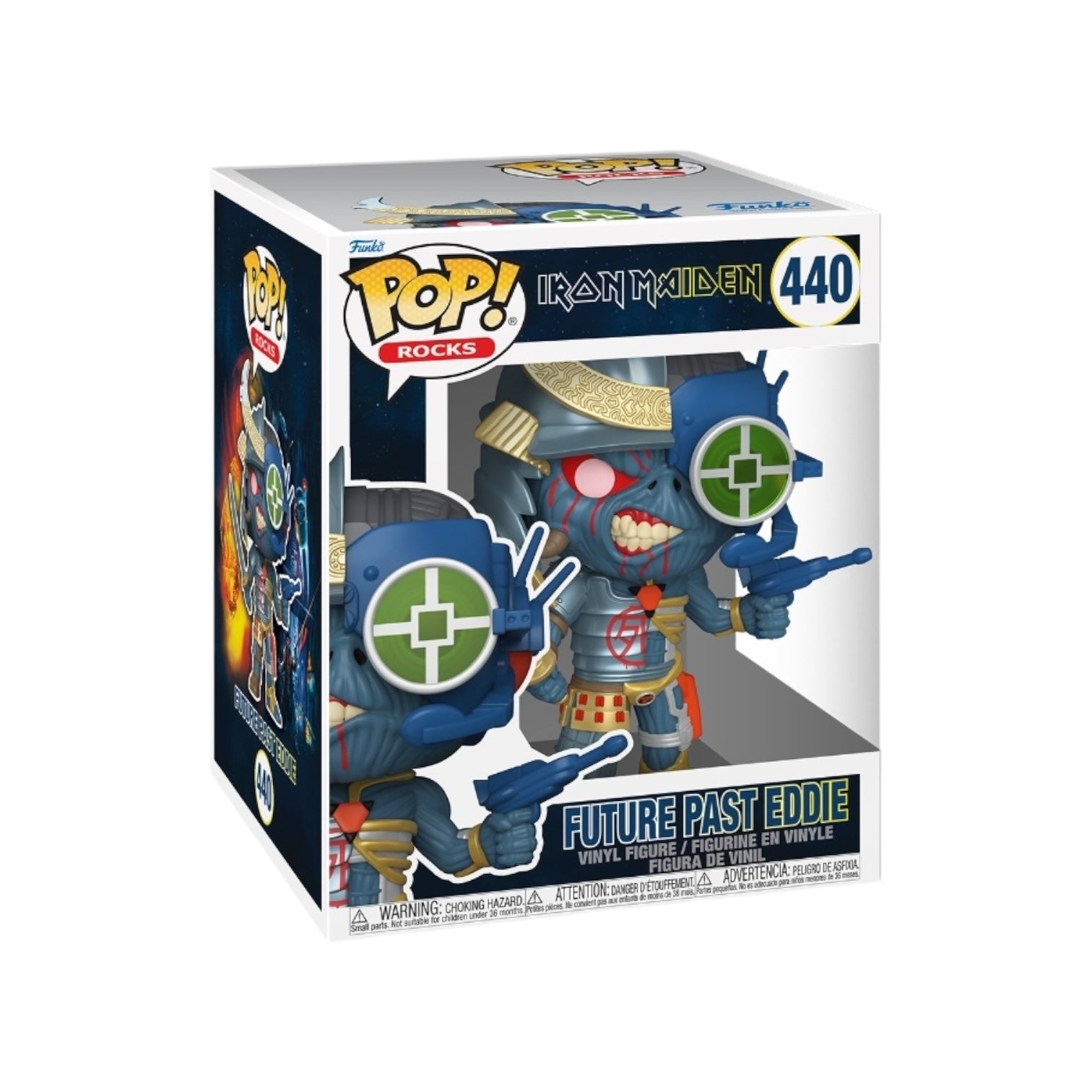 Iron Maiden's Eddie #440 Funko Deluxe Pop! features a striking design, capturing the essence of the legendary character.