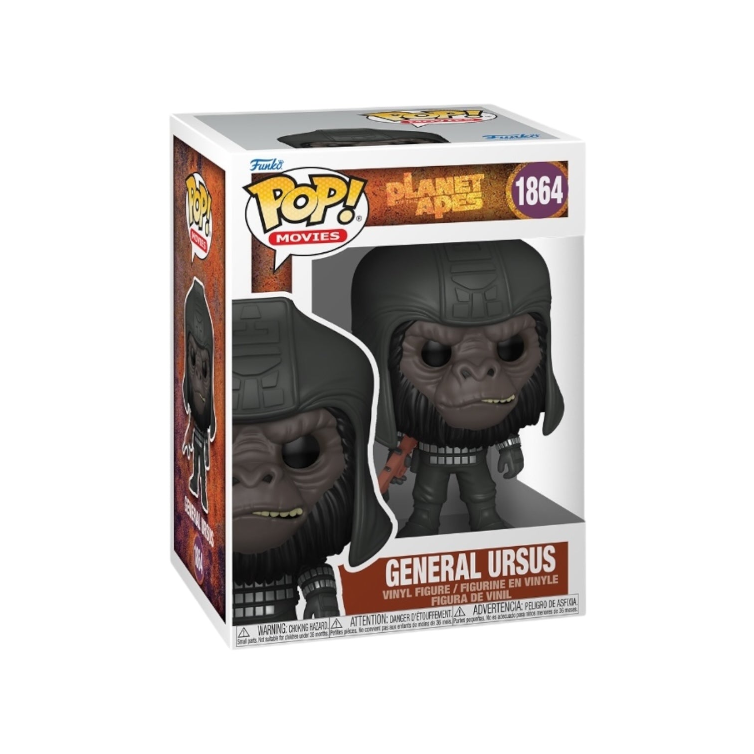 General Ursus Funko Pop from Planet of the Apes, featuring his iconic look with a serious expression and army attire.