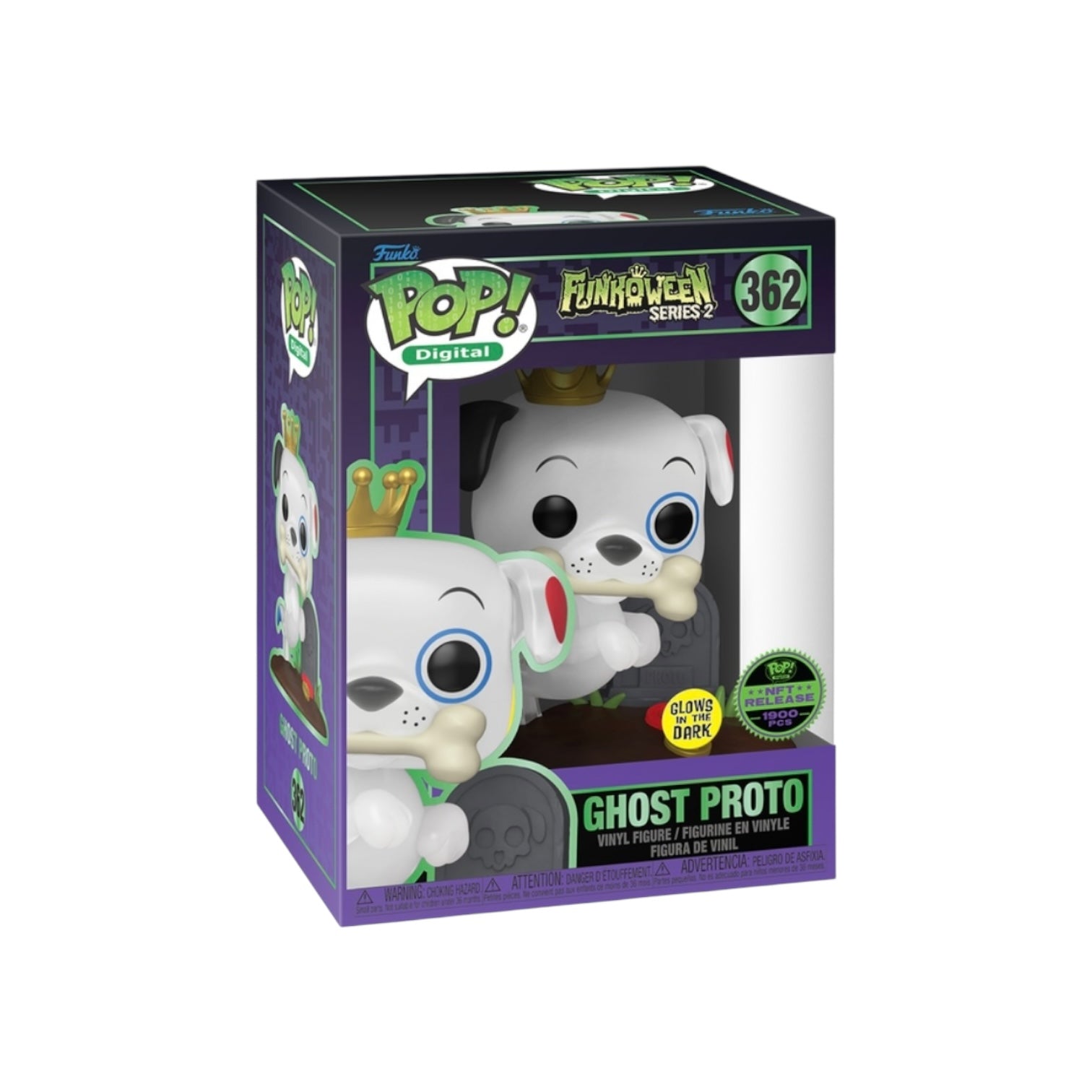 Ghost Proto #362 (Glows in the Dark) Funko Pop! - Funkoween Series 2 - NFT Release Exclusive LE1900 Pcs box