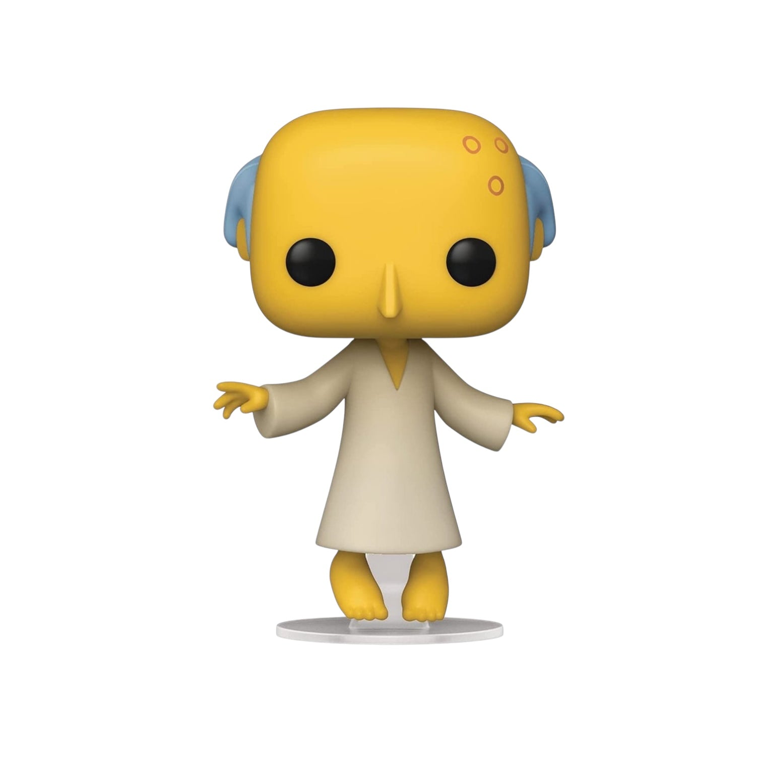 Mr Burns levitating wearing a white cloak.