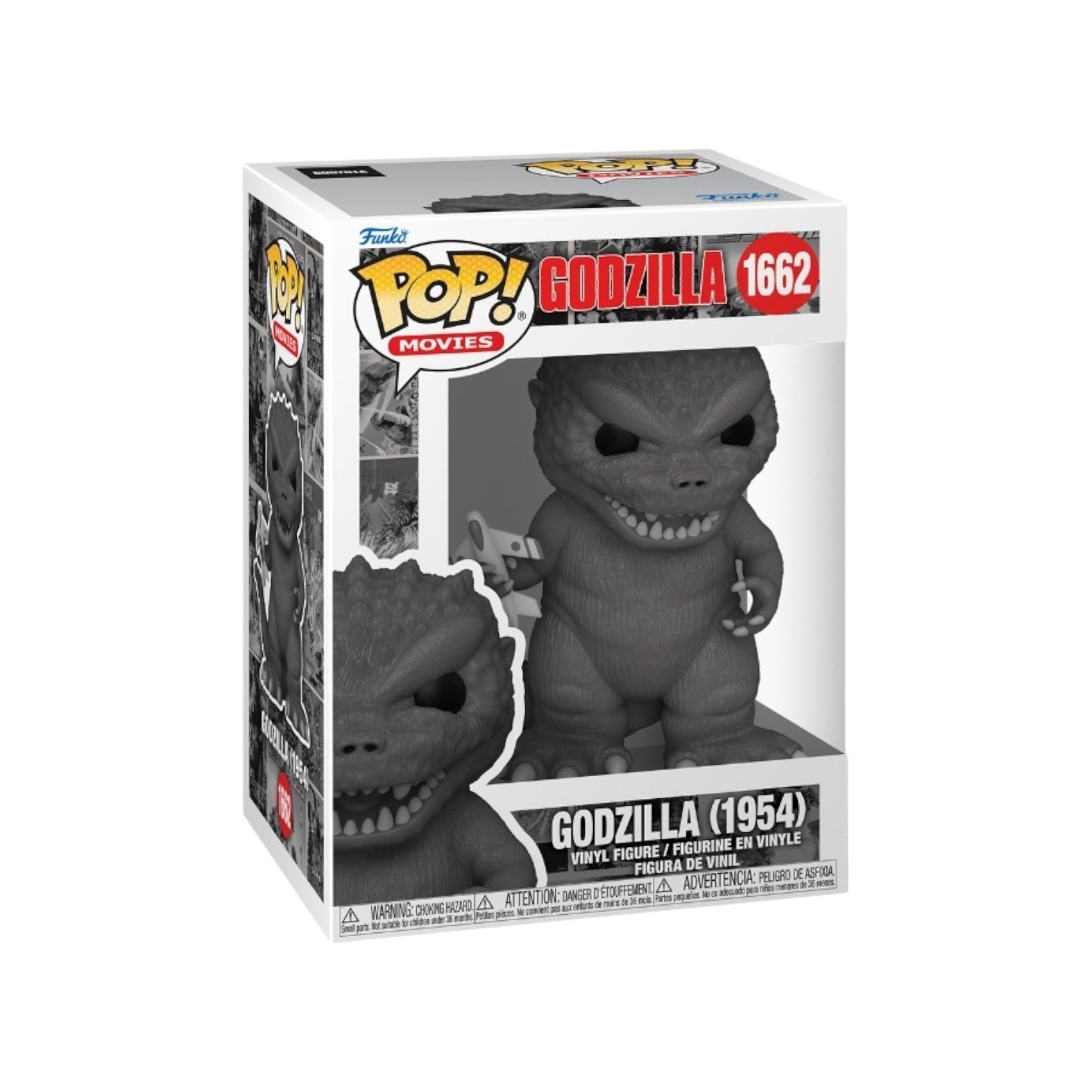 Funko Pop! figure of Godzilla from the 1954 movie, showcasing the iconic monster in a collectible design.