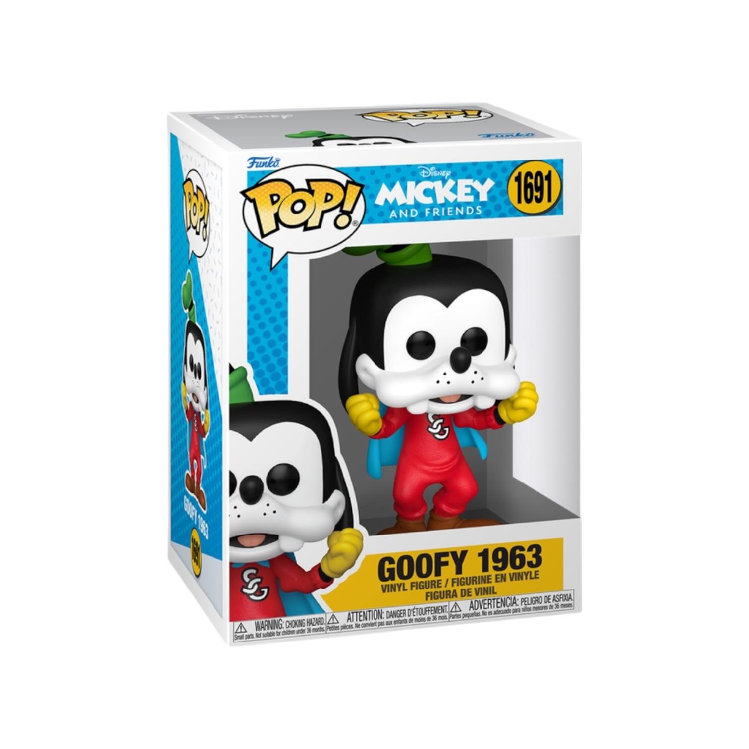 Funko Pop! vinyl figure of Goofy in a red outfit with packaging on a white background
