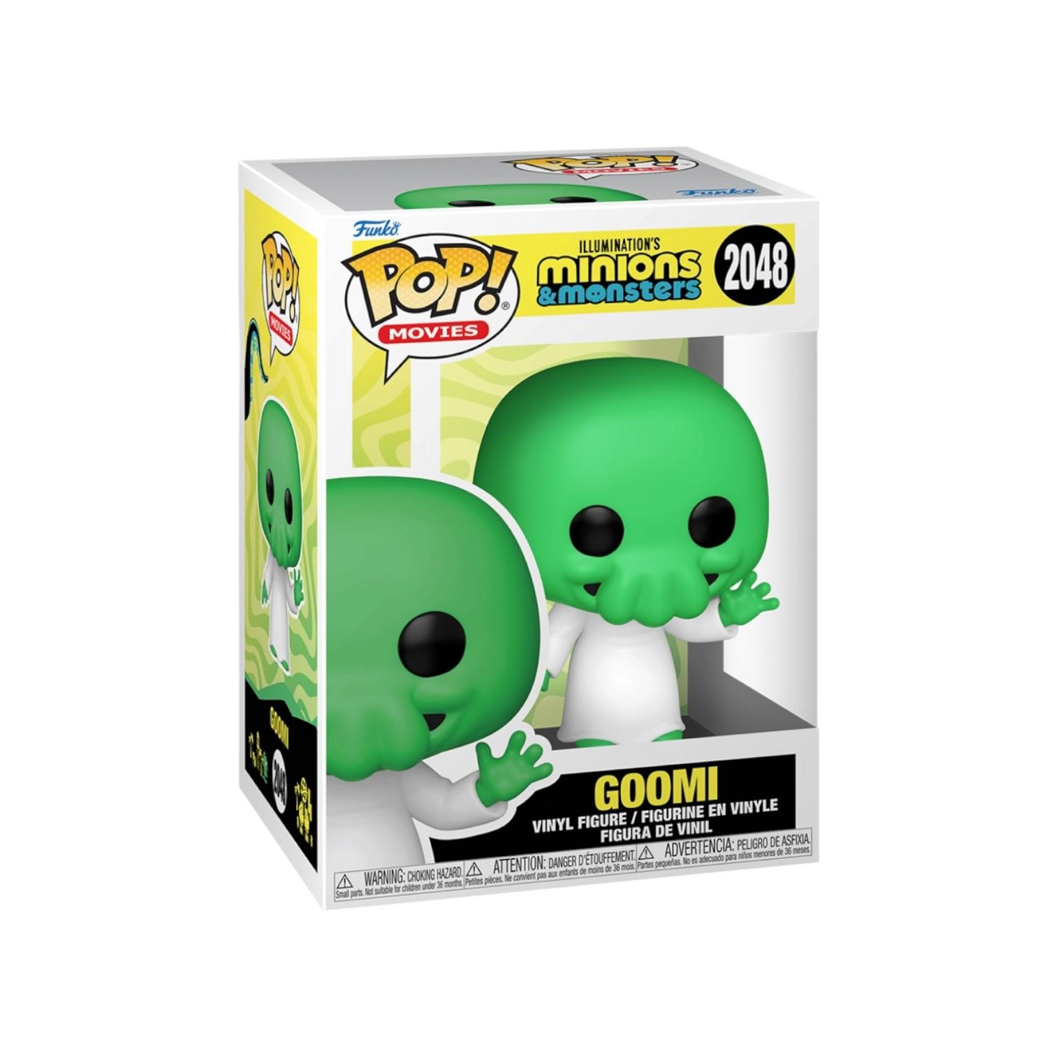 Funko Pop! vinyl figure packaging featuring a green character with black eyes and hands, on a white background.