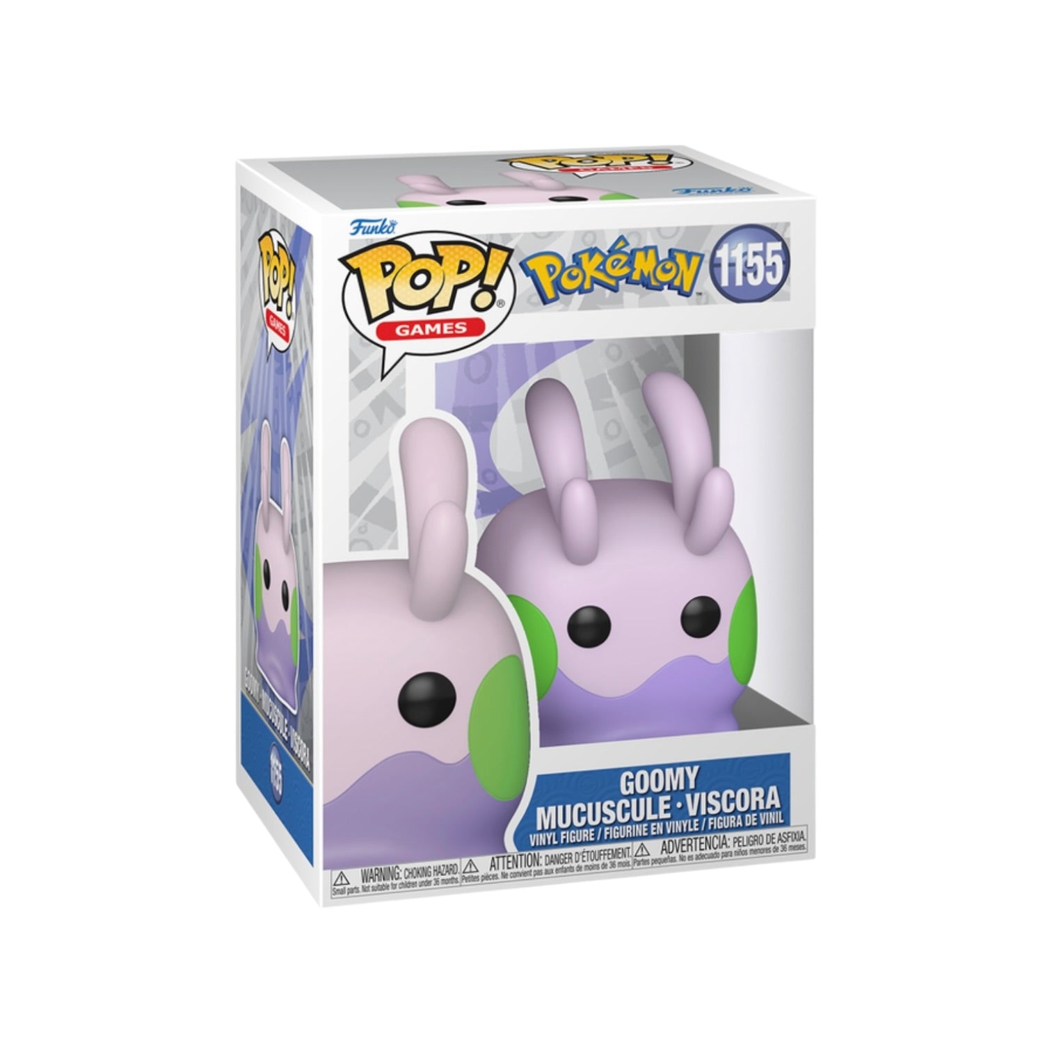 Funko Pop! vinyl figure of Mucuscule in packaging with Pokemon branding