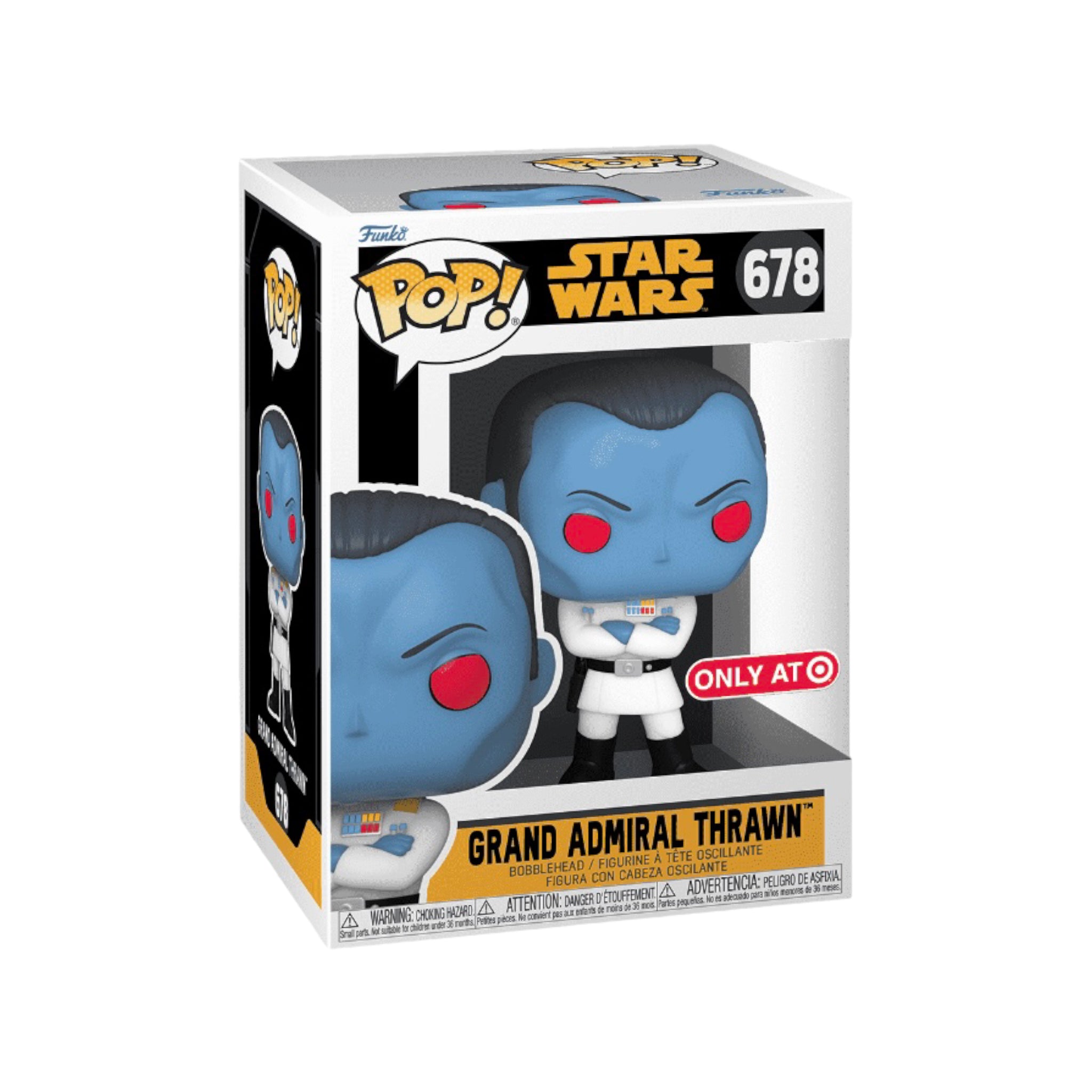 Grand Admiral Thrawn #678 Funko Pop from Star Wars: Rebels, a Target exclusive collectible figure with detailed design.
