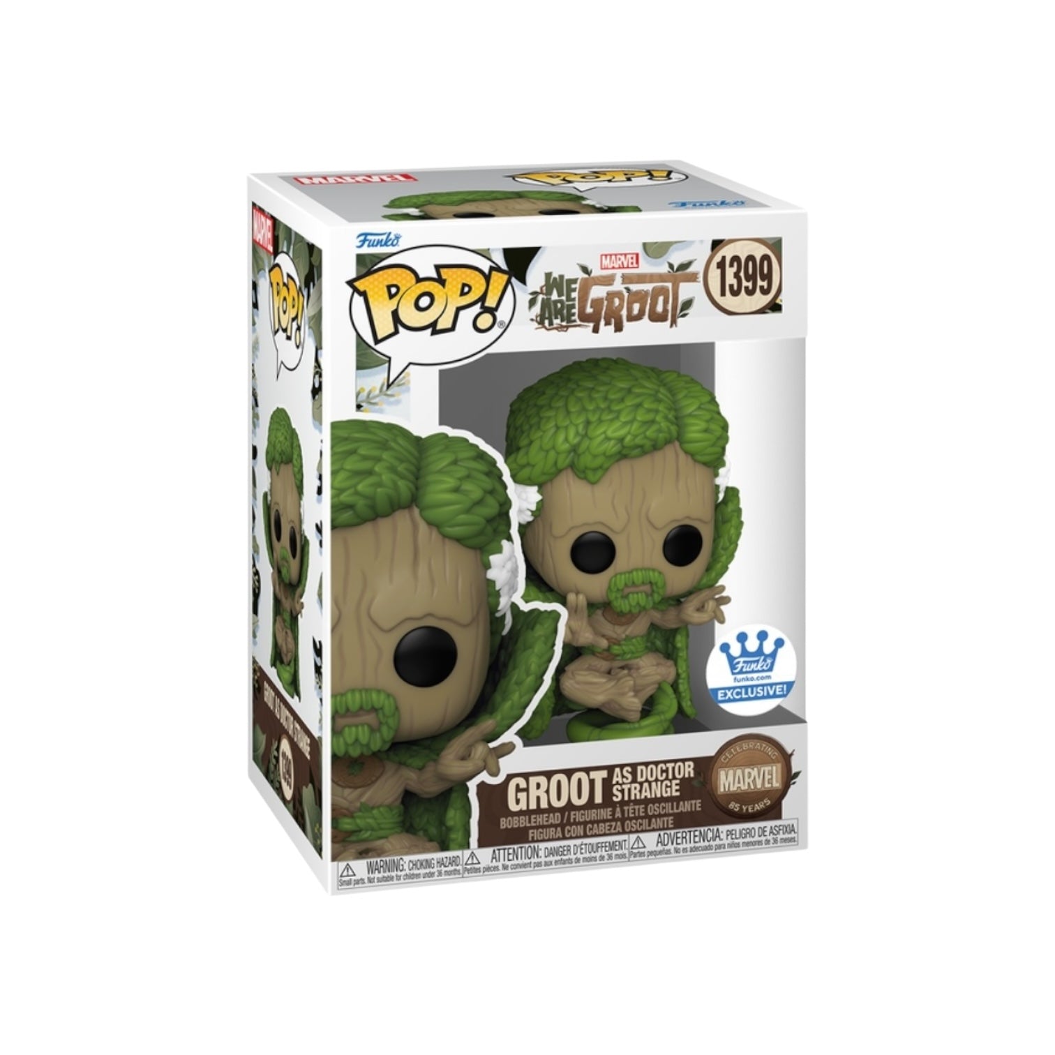 Groot as Doctor Strange #1399 Funko Pop! - We Are Groot - Funko Shop Exclusive Box